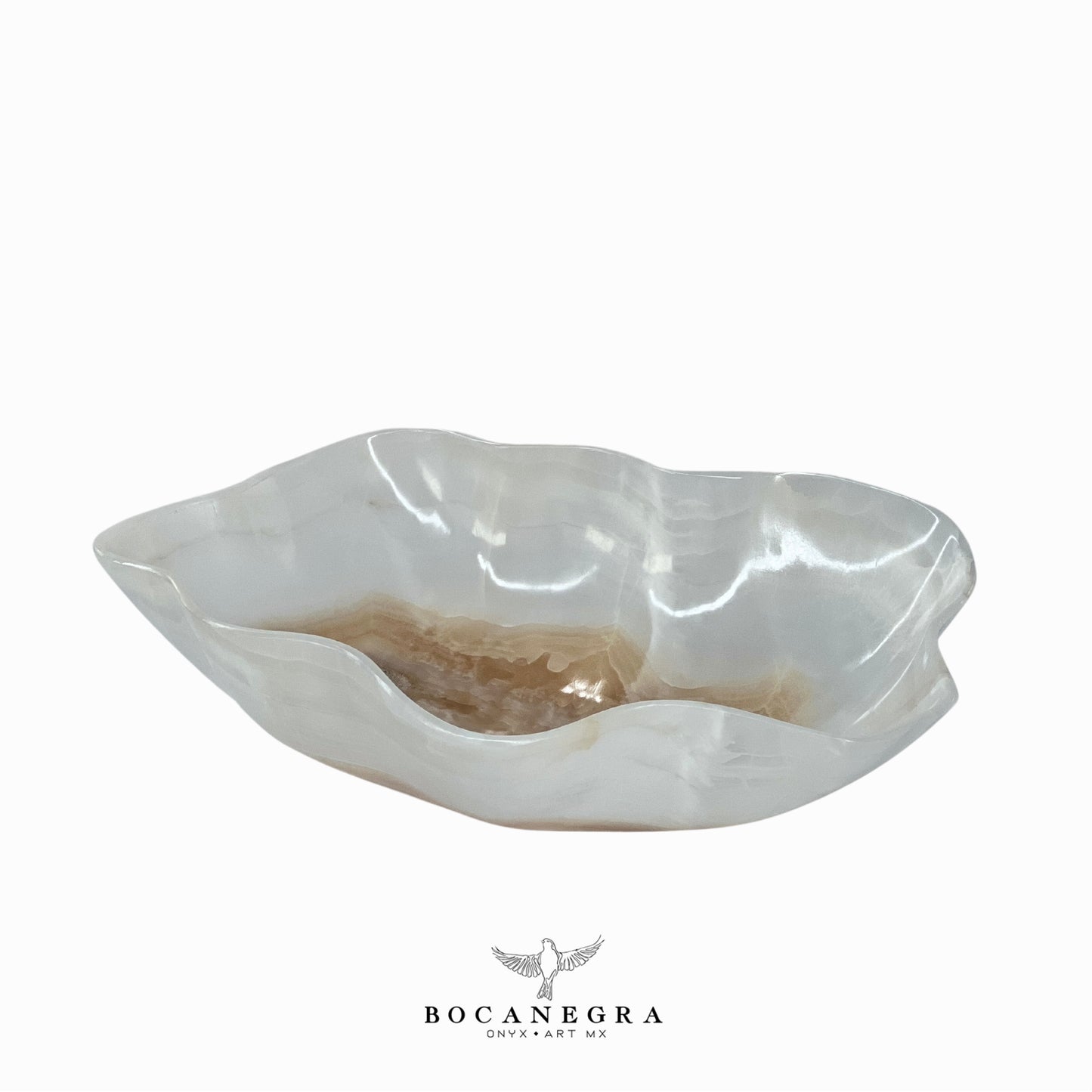 White Onyx Decorative Bowl - Centerpiece - Fruit Platter - Elegant Onyx Bowl - Handcrafted Beauty for Your Home