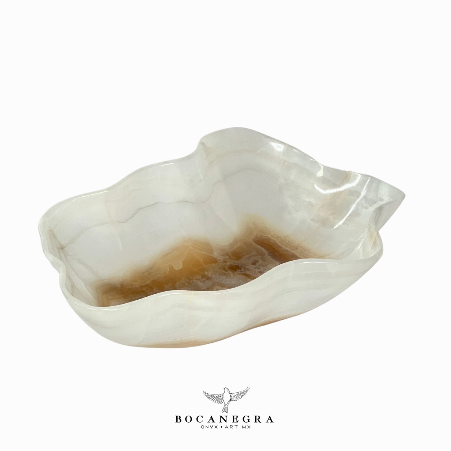 White Onyx Decorative Bowl - Centerpiece - Fruit Platter - Elegant Onyx Bowl - Handcrafted Beauty for Your Home