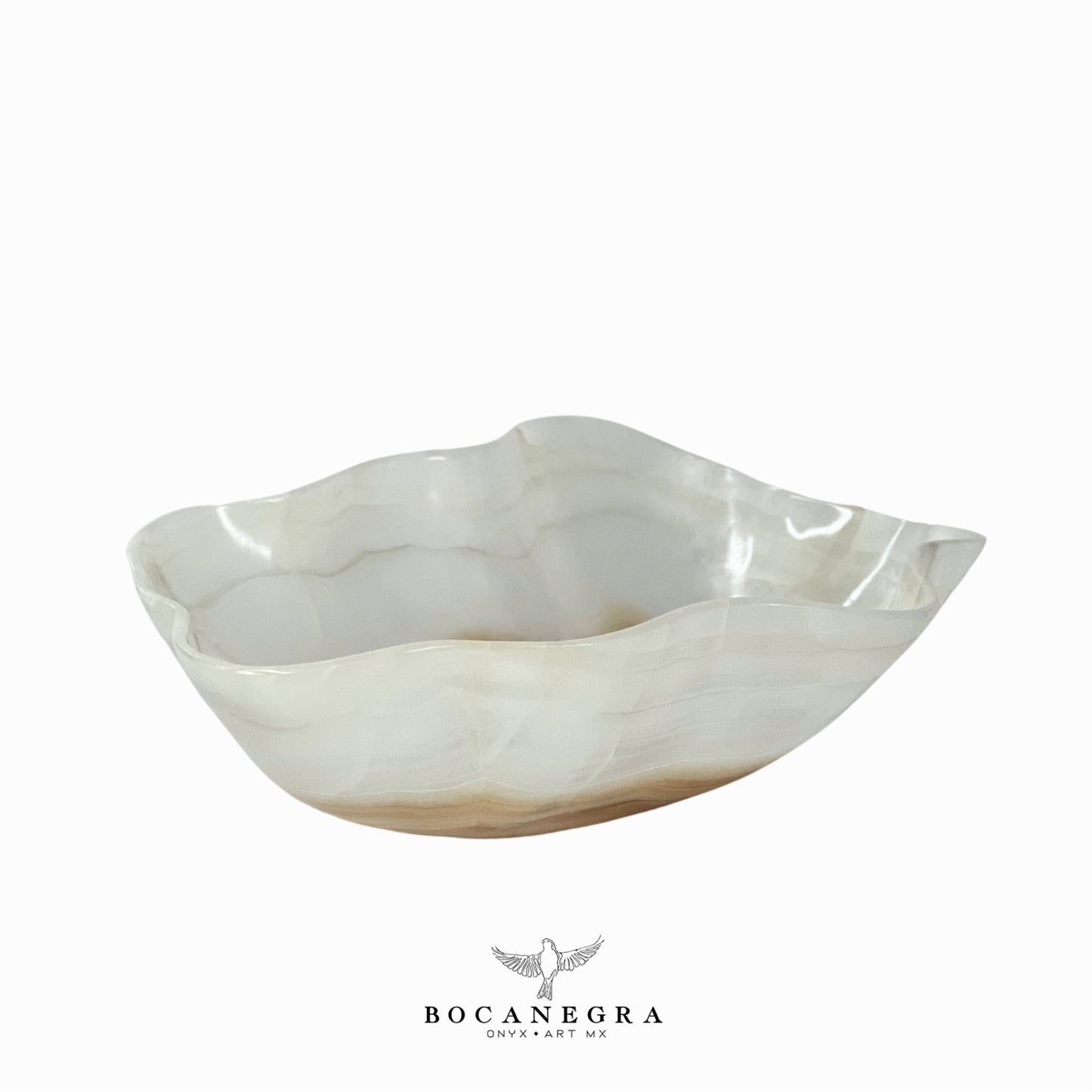 White Onyx Decorative Bowl - Centerpiece - Fruit Platter - Elegant Onyx Bowl - Handcrafted Beauty for Your Home