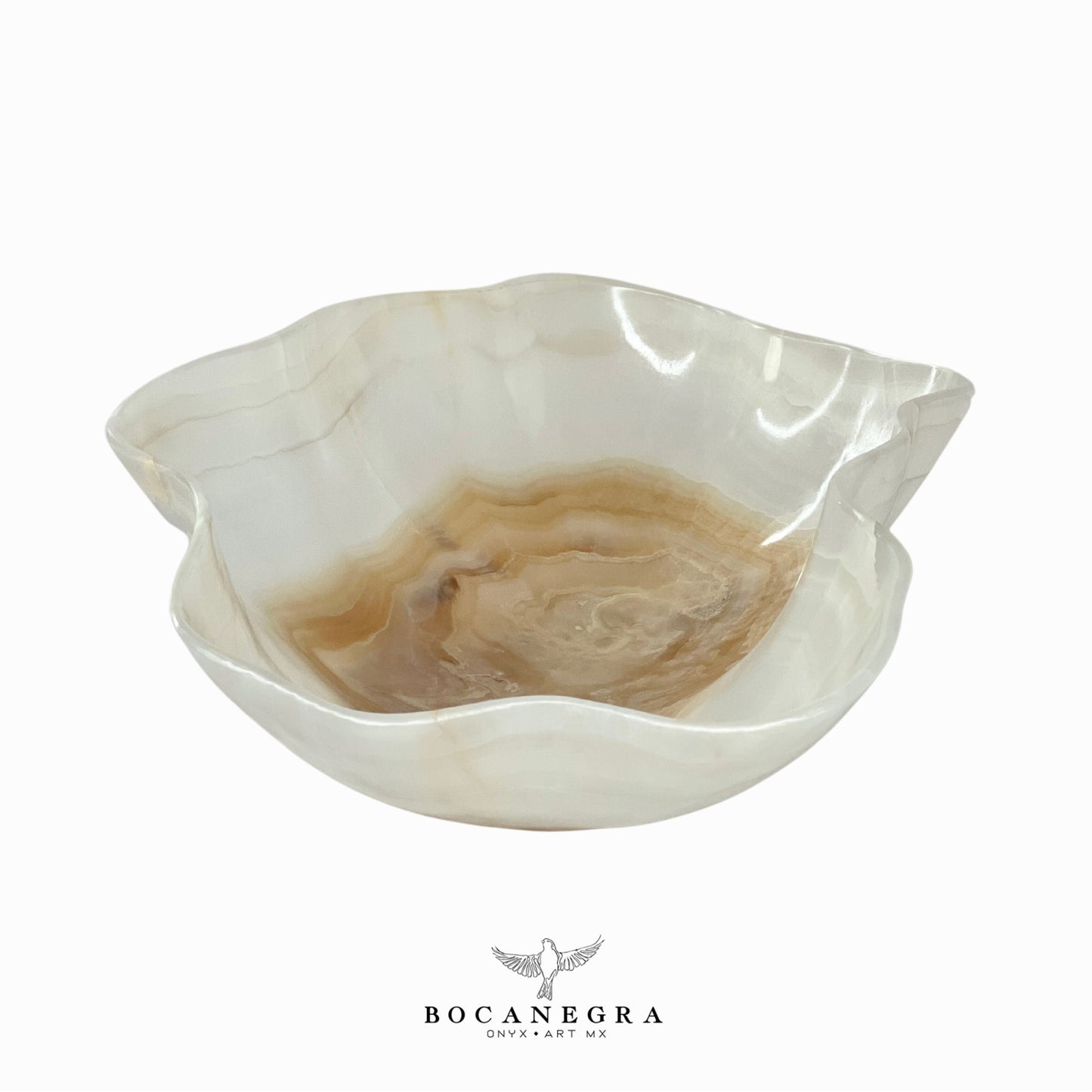 White Onyx Decorative Bowl - Centerpiece - Fruit Platter - Elegant Onyx Bowl - Handcrafted Beauty for Your Home