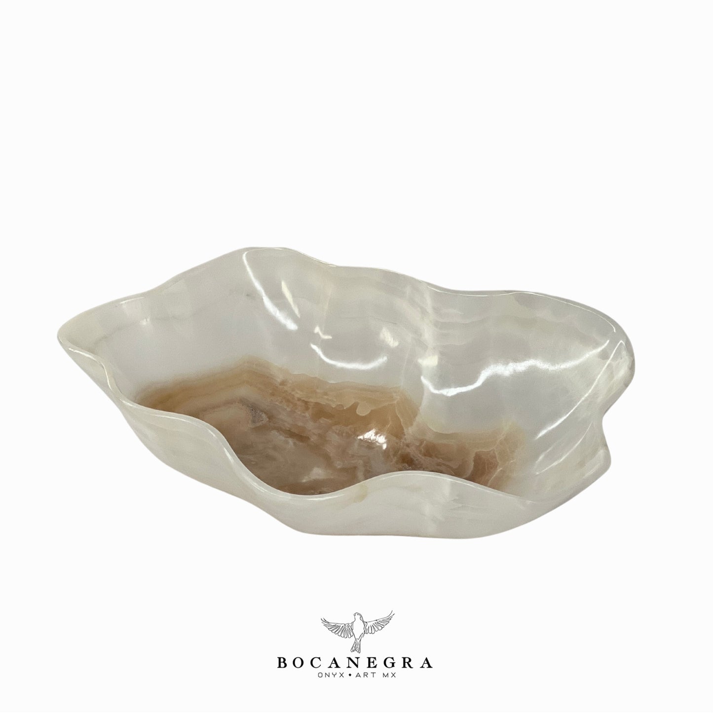 White Onyx Decorative Bowl - Centerpiece - Fruit Platter - Elegant Onyx Bowl - Handcrafted Beauty for Your Home