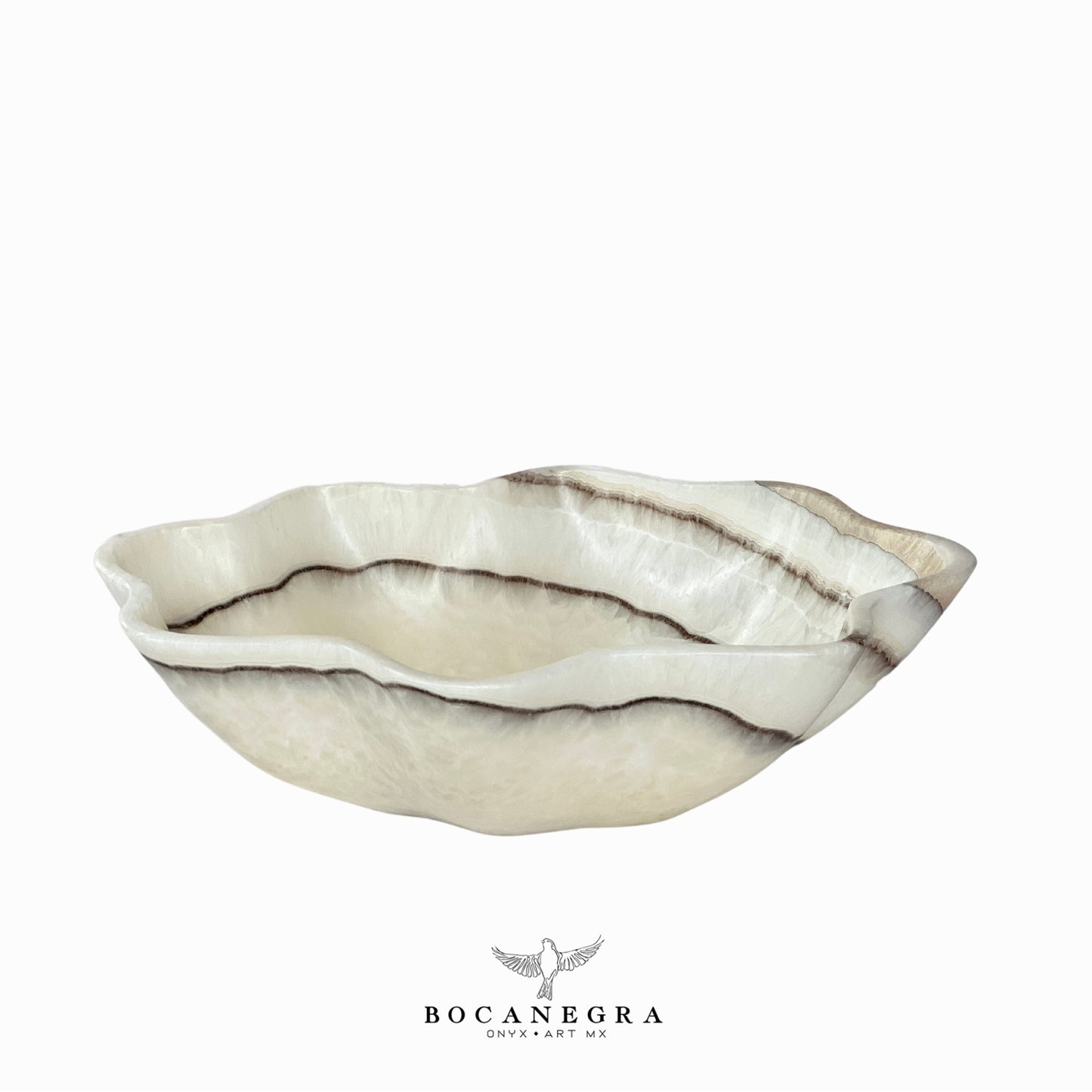 White Onyx Decorative Bowl - Centerpiece - Fruit Platter - Elegant Onyx Bowl - Handcrafted Beauty for Your Home