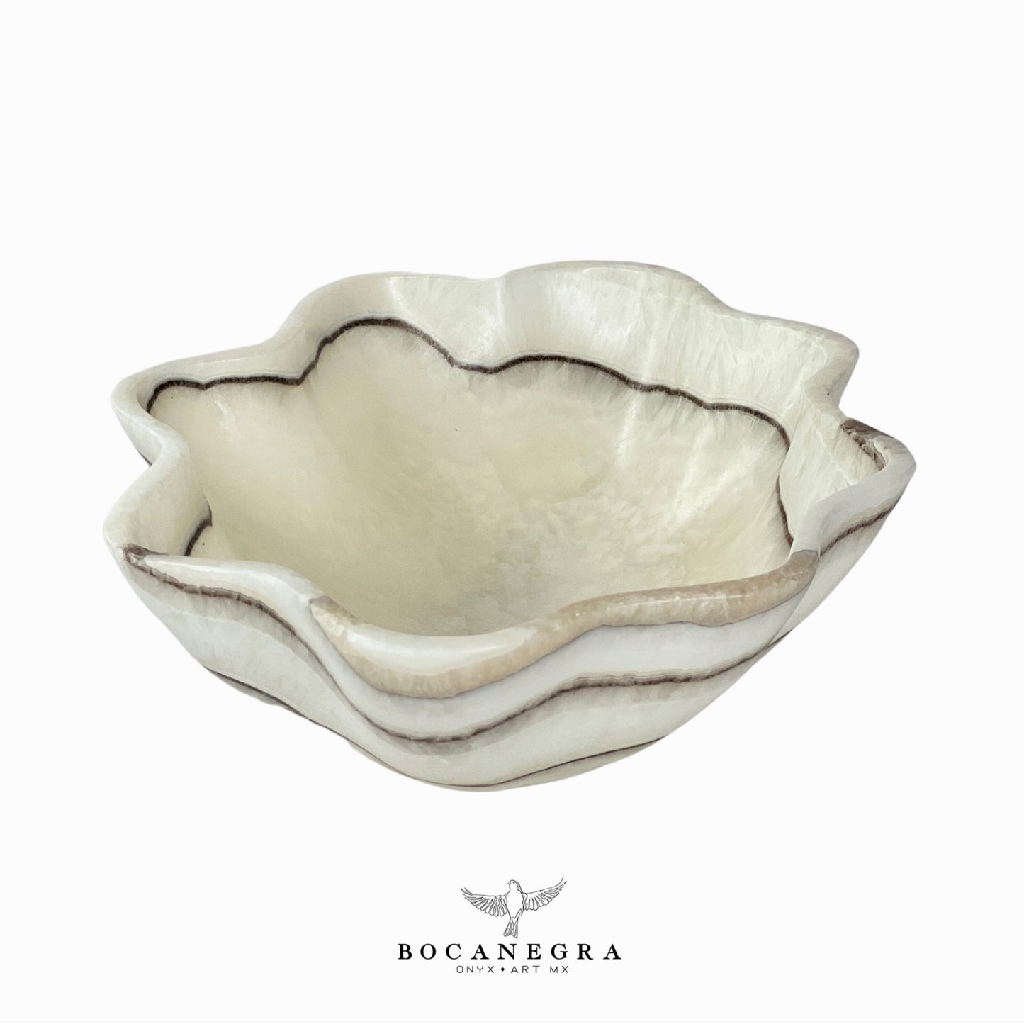 White Onyx Decorative Bowl - Centerpiece - Fruit Platter - Elegant Onyx Bowl - Handcrafted Beauty for Your Home