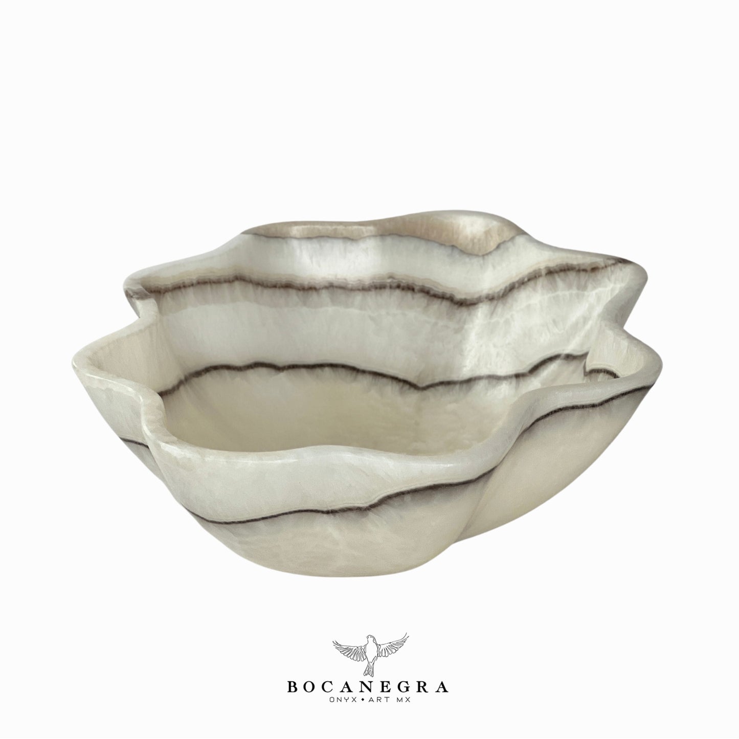 White Onyx Decorative Bowl - Centerpiece - Fruit Platter - Elegant Onyx Bowl - Handcrafted Beauty for Your Home