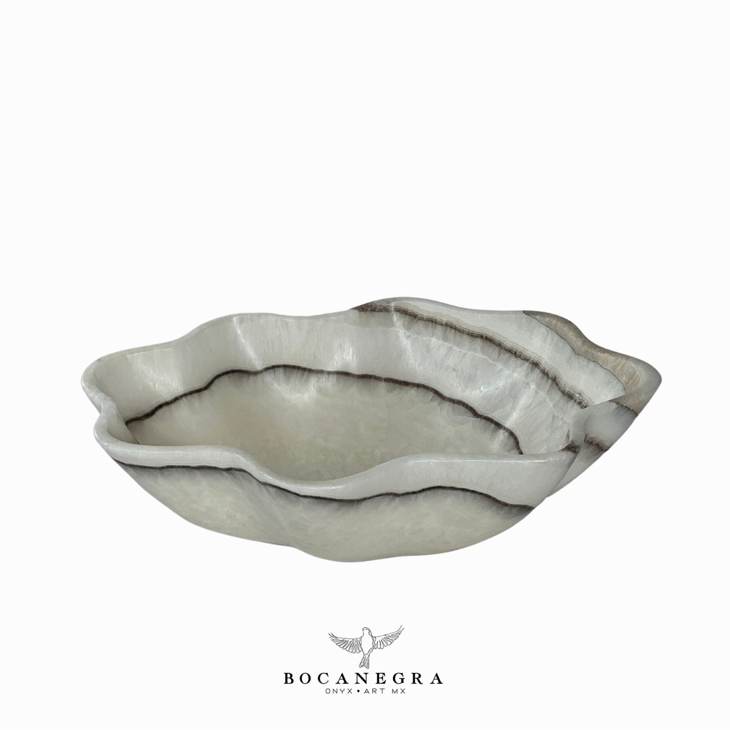 White Onyx Decorative Bowl - Centerpiece - Fruit Platter - Elegant Onyx Bowl - Handcrafted Beauty for Your Home