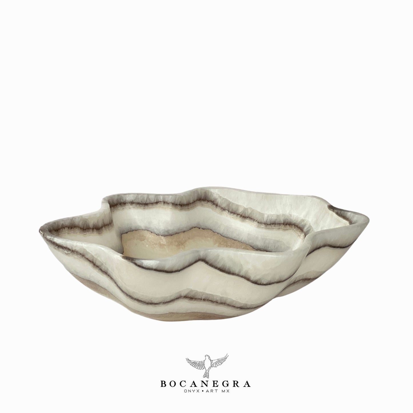White Onyx Decorative Bowl - Centerpiece - Fruit Platter - Elegant Onyx Bowl - Handcrafted Beauty for Your Home