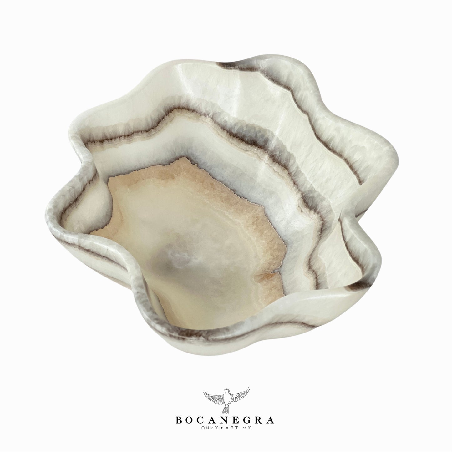 White Onyx Decorative Bowl - Centerpiece - Fruit Platter - Elegant Onyx Bowl - Handcrafted Beauty for Your Home