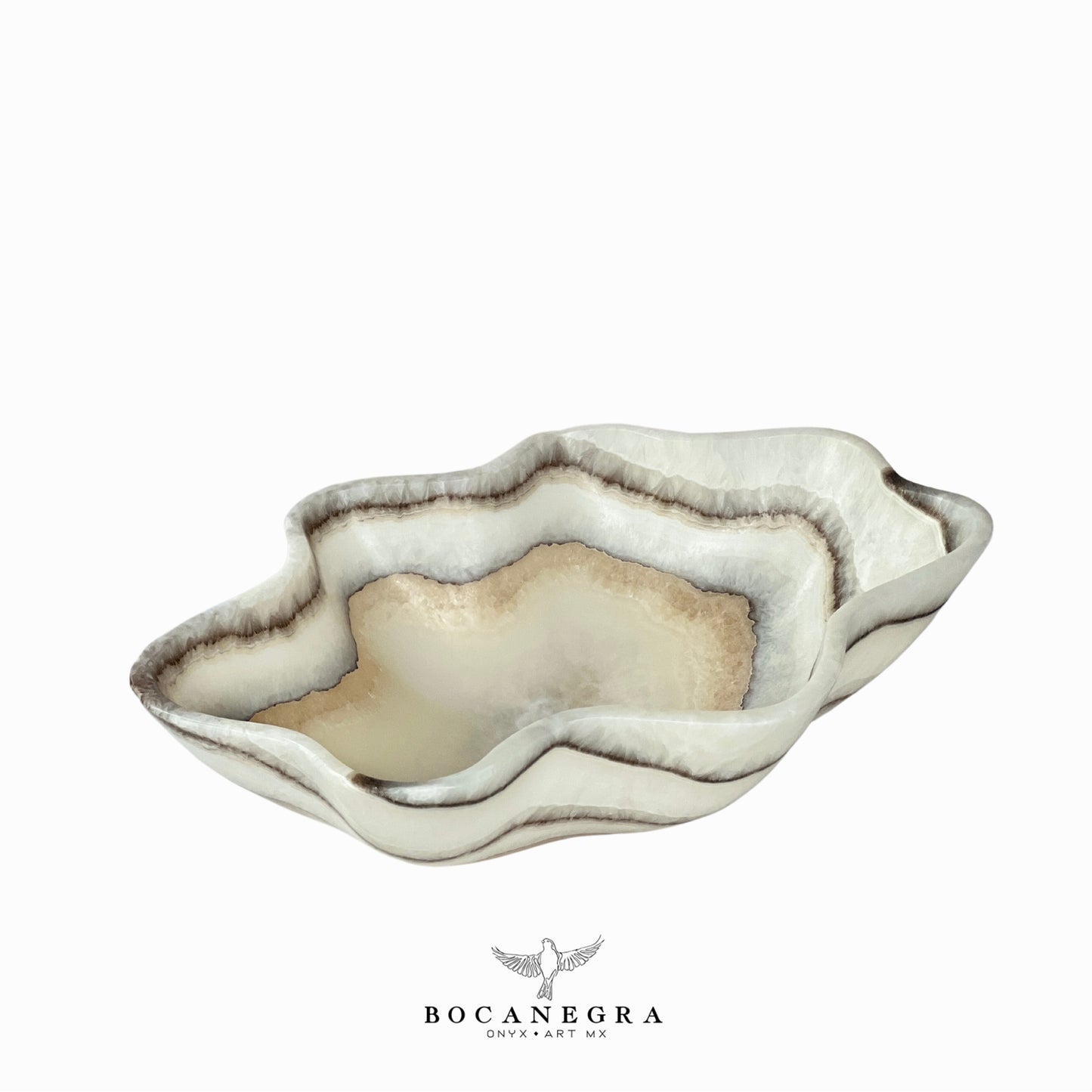 White Onyx Decorative Bowl - Centerpiece - Fruit Platter - Elegant Onyx Bowl - Handcrafted Beauty for Your Home
