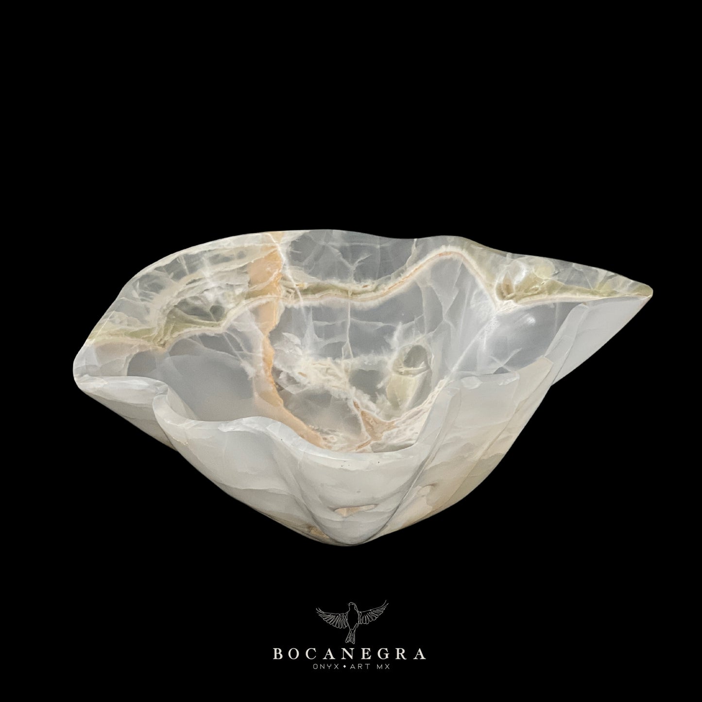 White Onyx Decorative Bowl - Centerpiece - Fruit Platter - Elegant Onyx Bowl - Handcrafted Beauty for Your Home