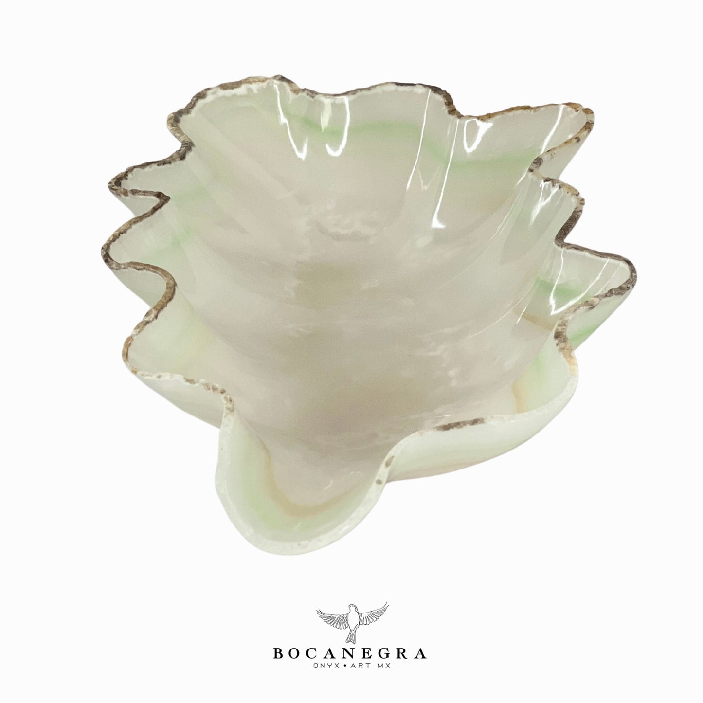 White & Green Onyx Decorative Bowl - Centerpiece - Fruit Platter - Elegant Onyx Bowl - Handcrafted Beauty for Your Home