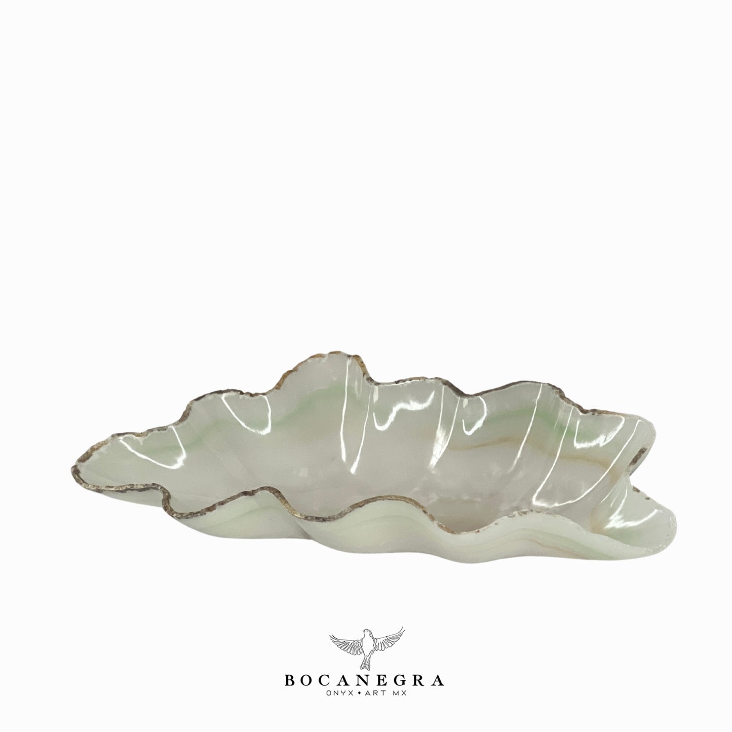 White & Green Onyx Decorative Bowl - Centerpiece - Fruit Platter - Elegant Onyx Bowl - Handcrafted Beauty for Your Home