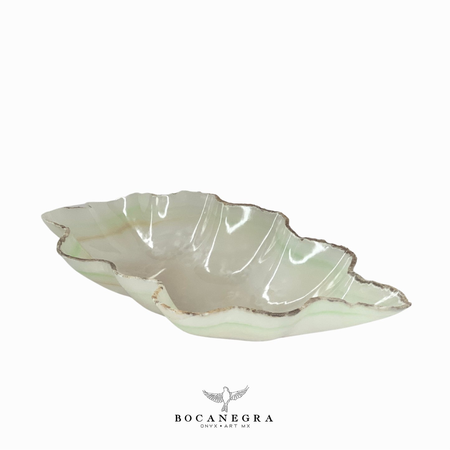 White & Green Onyx Decorative Bowl - Centerpiece - Fruit Platter - Elegant Onyx Bowl - Handcrafted Beauty for Your Home
