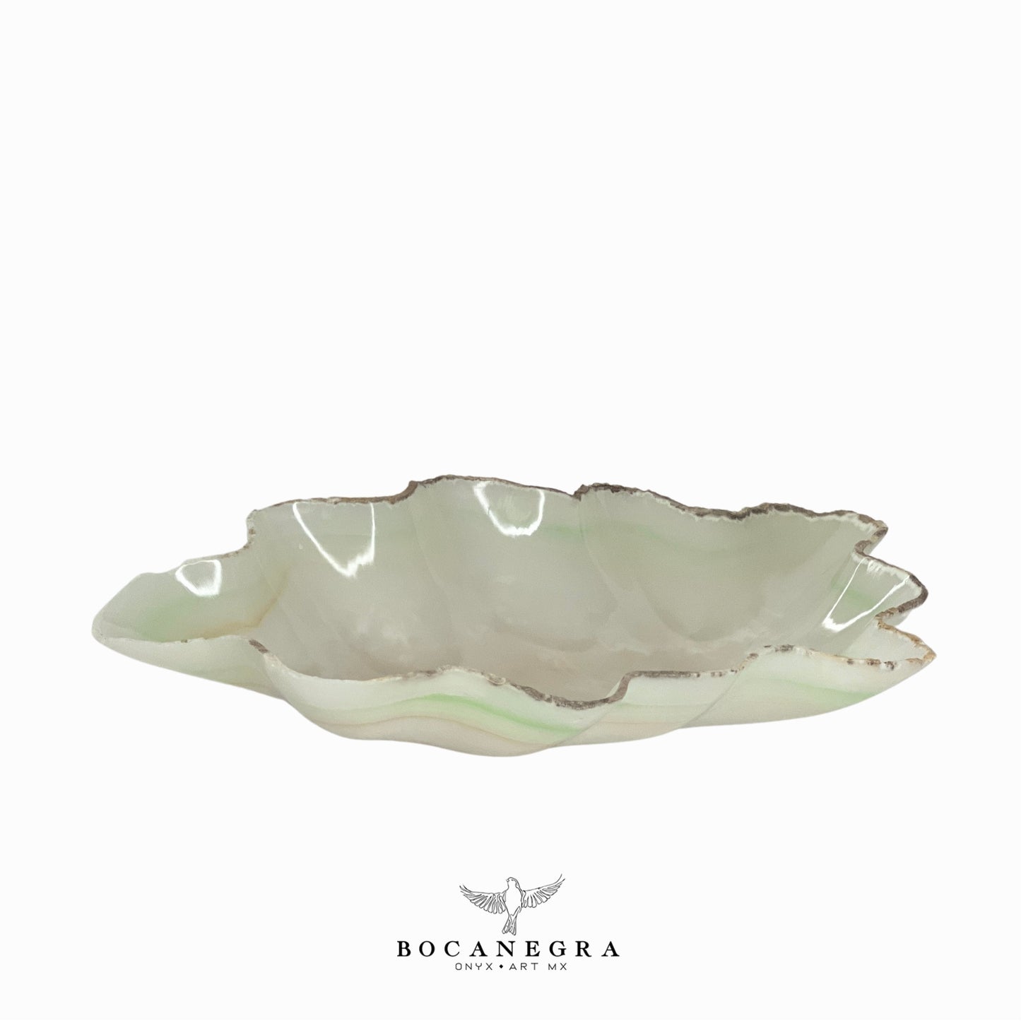 White & Green Onyx Decorative Bowl - Centerpiece - Fruit Platter - Elegant Onyx Bowl - Handcrafted Beauty for Your Home