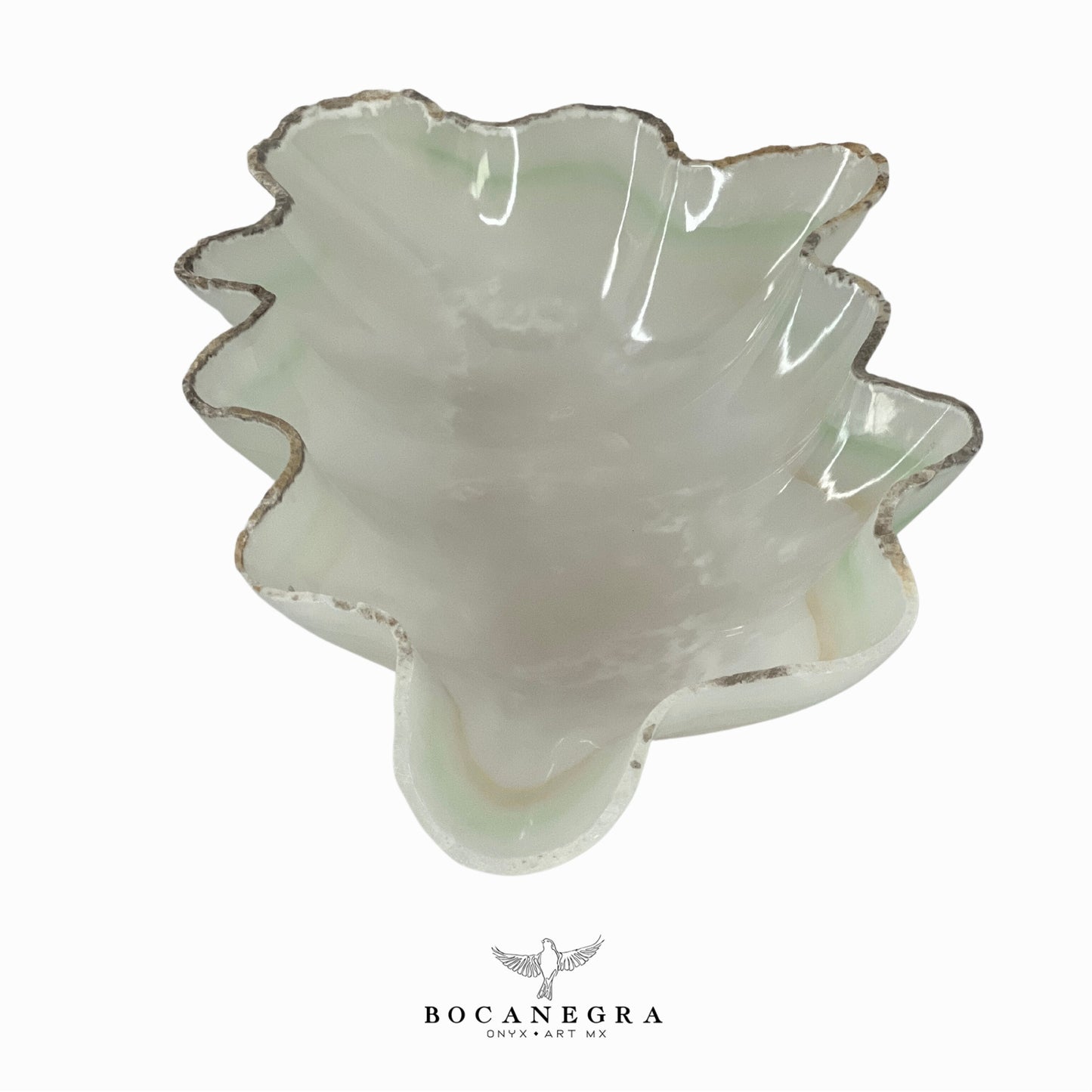 White & Green Onyx Decorative Bowl - Centerpiece - Fruit Platter - Elegant Onyx Bowl - Handcrafted Beauty for Your Home