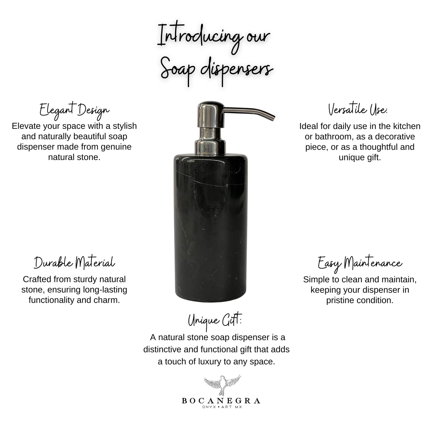 Handmade Marble Soap Dispenser - Simple Elegance for Your Home