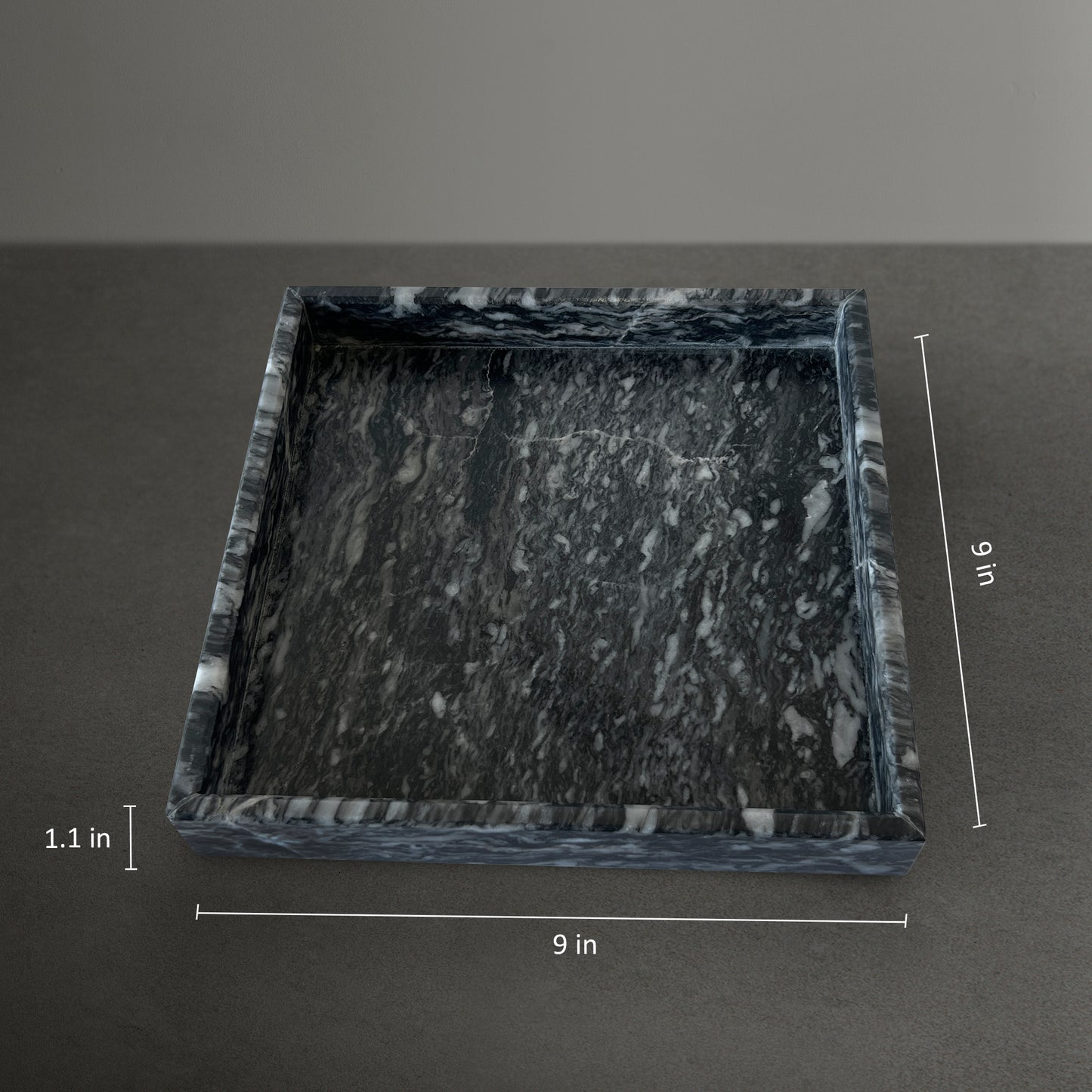 Hand-Carved Marble Vanity Tray – Luxurious Natural Stone Accent