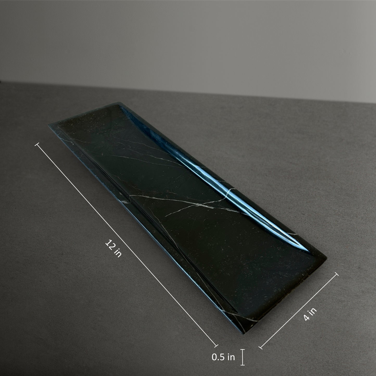 Black Marble Vanity Tray - Rectangular Jewelry tray - Trinket plate