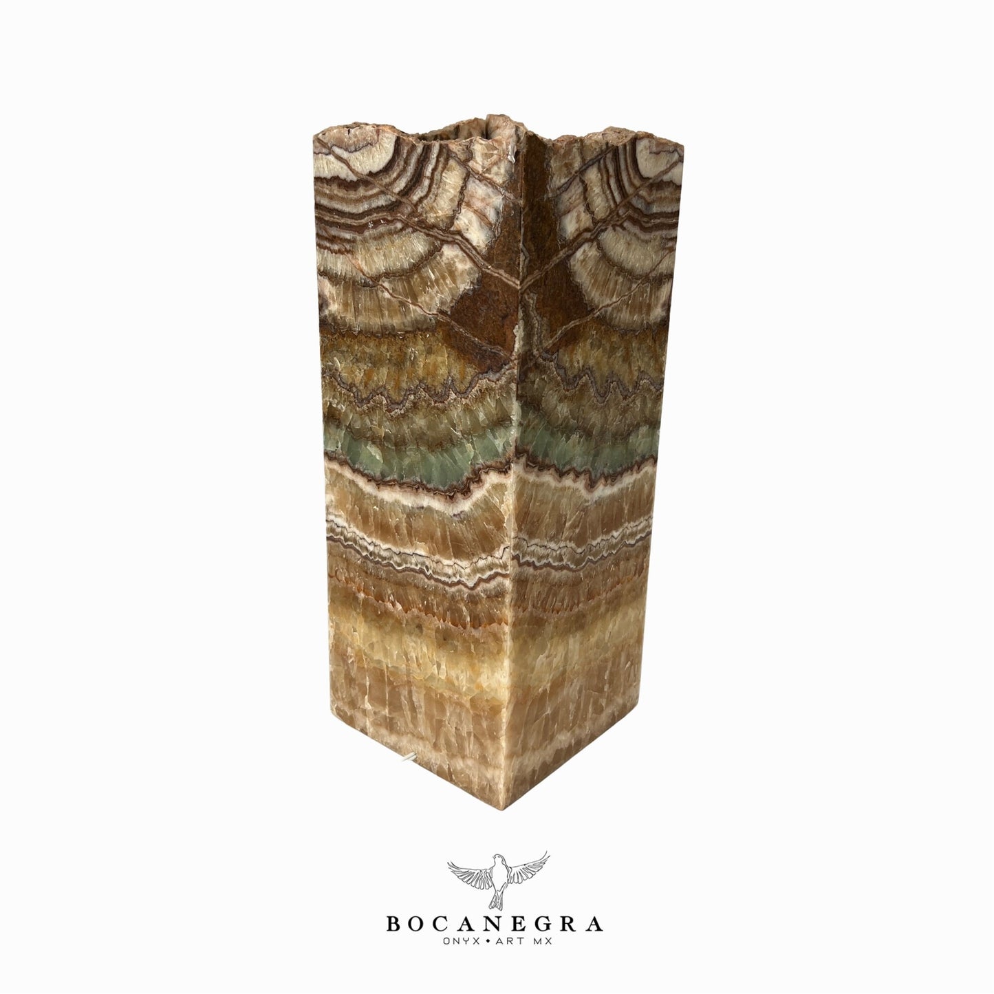 Brown & Aqua Onyx Stone Lamp, Onyx Lighting, Table Lamp, Bedroom essentials, Home Decor