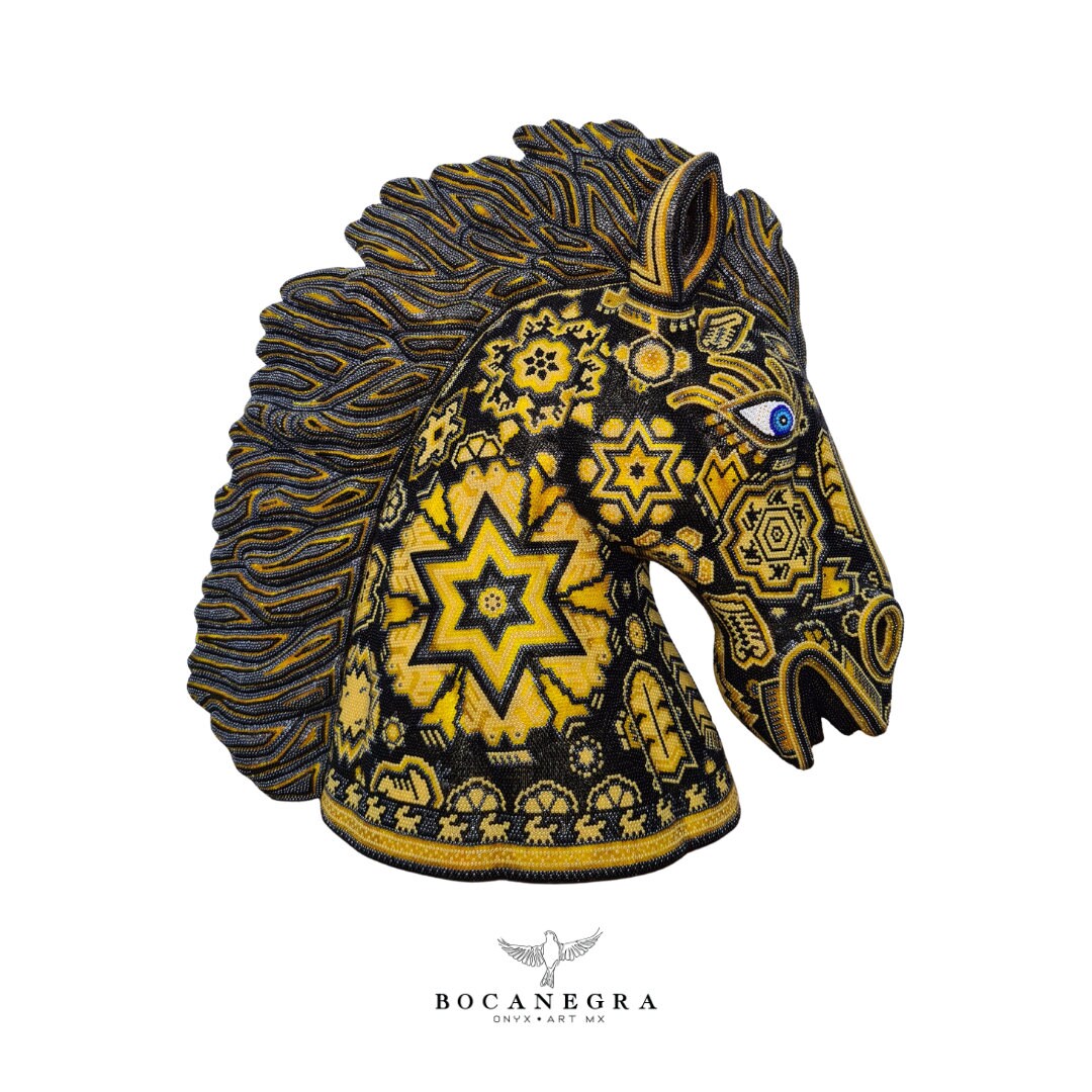 Huichol Art Horse - Beadwork sculpture - Handcrafted Horse - Handmade - Folk Art