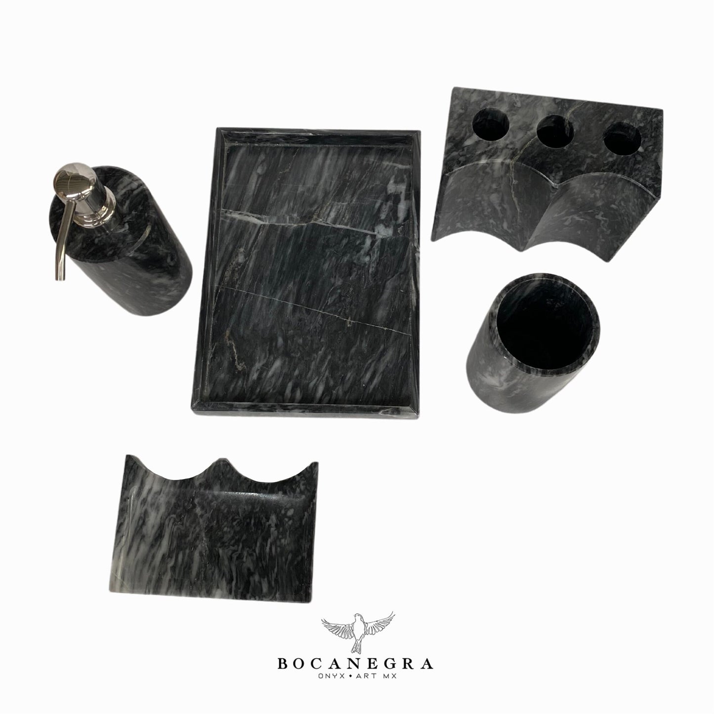 Gray Marble Soap Soap Dispenser Set | Soap Pump | Beauty & Care