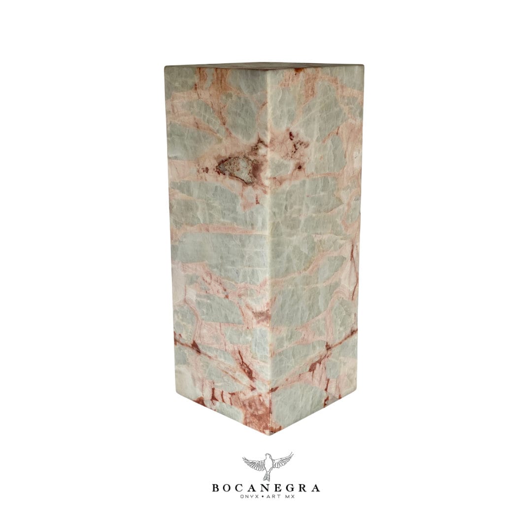 Pink and Green Onyx Stone Lamp - Table Lamp - Home Decor