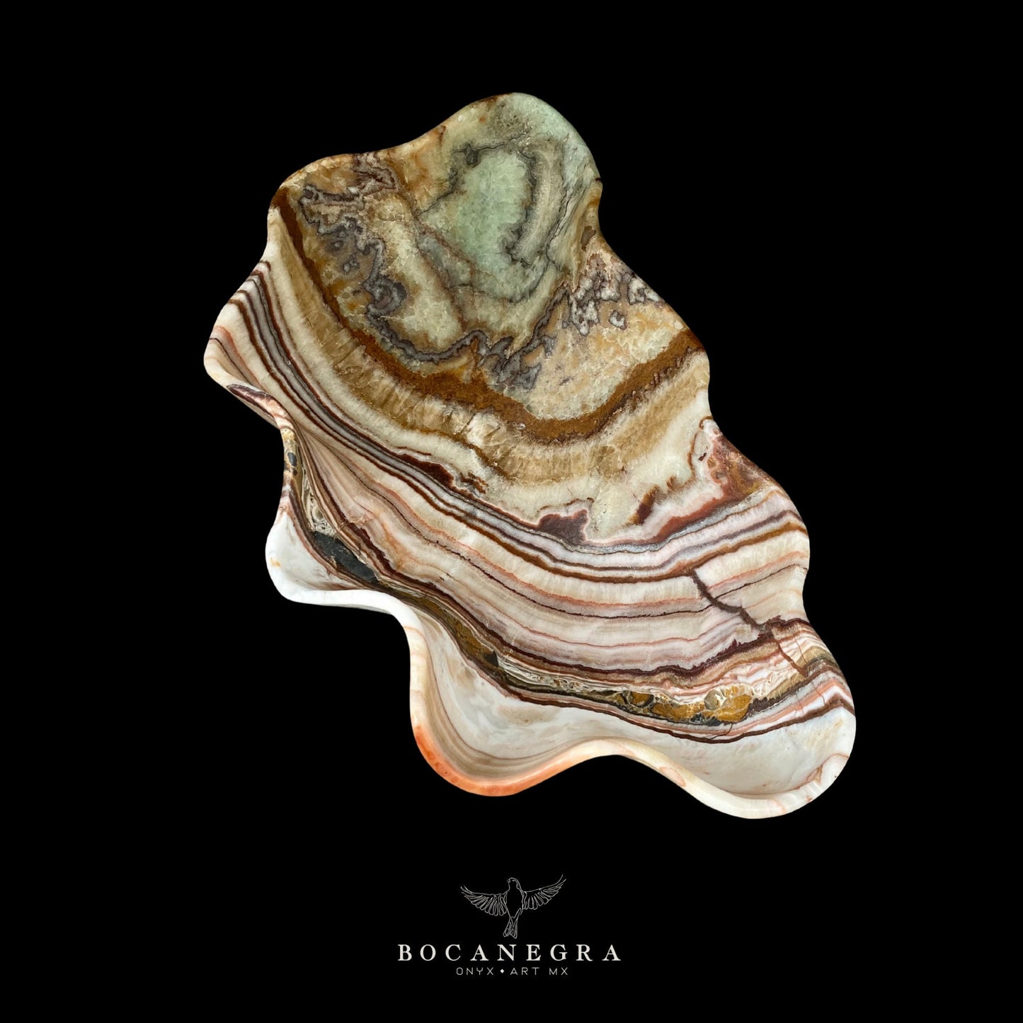 Gorgeous Purple & Beige Decorative Onyx Bowl - Centerpiece - Fruit platter