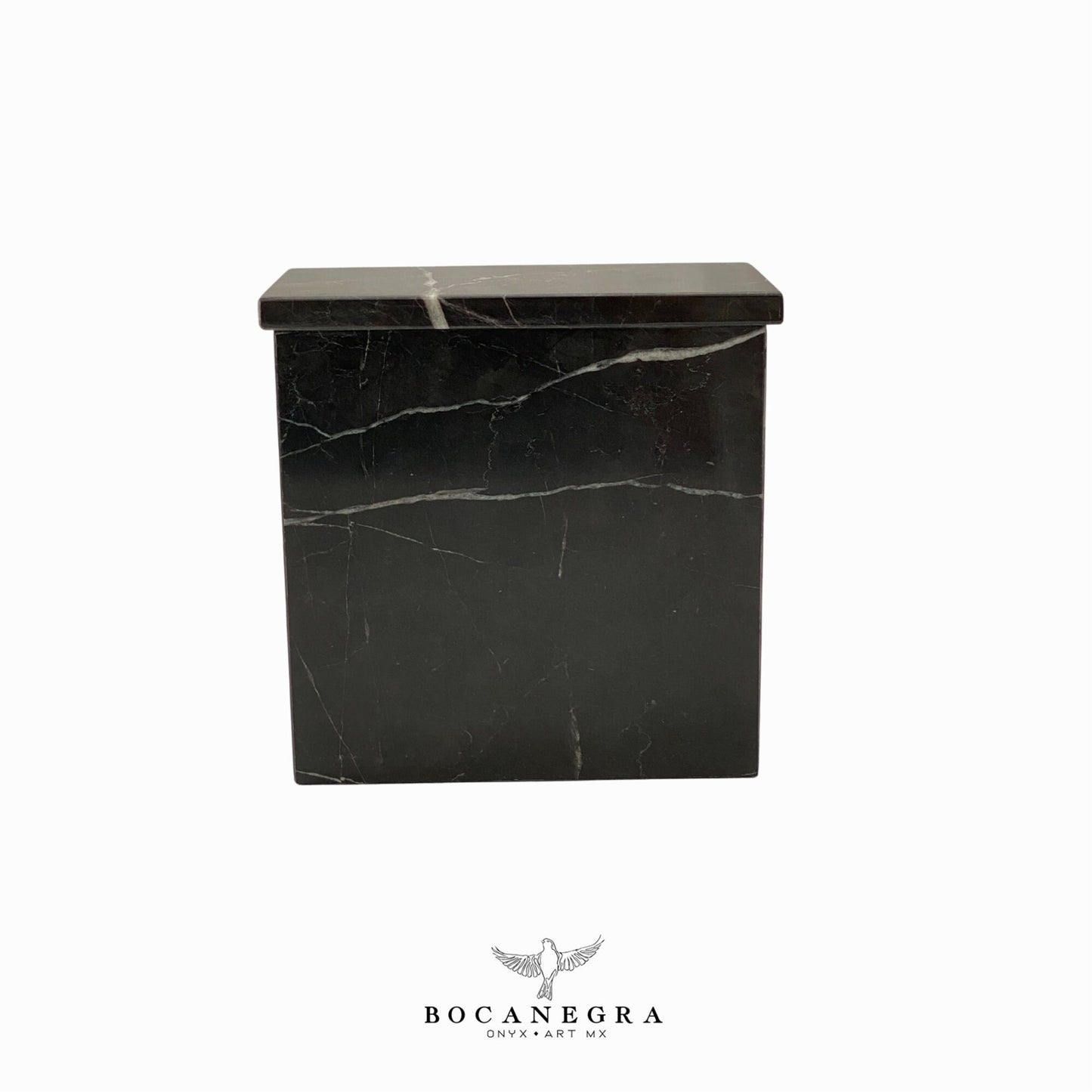Stunning Black Marble Cremation Urn for Human or pet Ashes