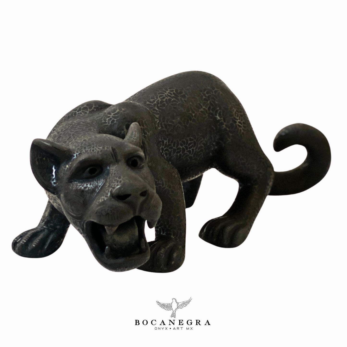 Clay Pottery Art by Juana Gomez Workshop - Decorative clay jaguar