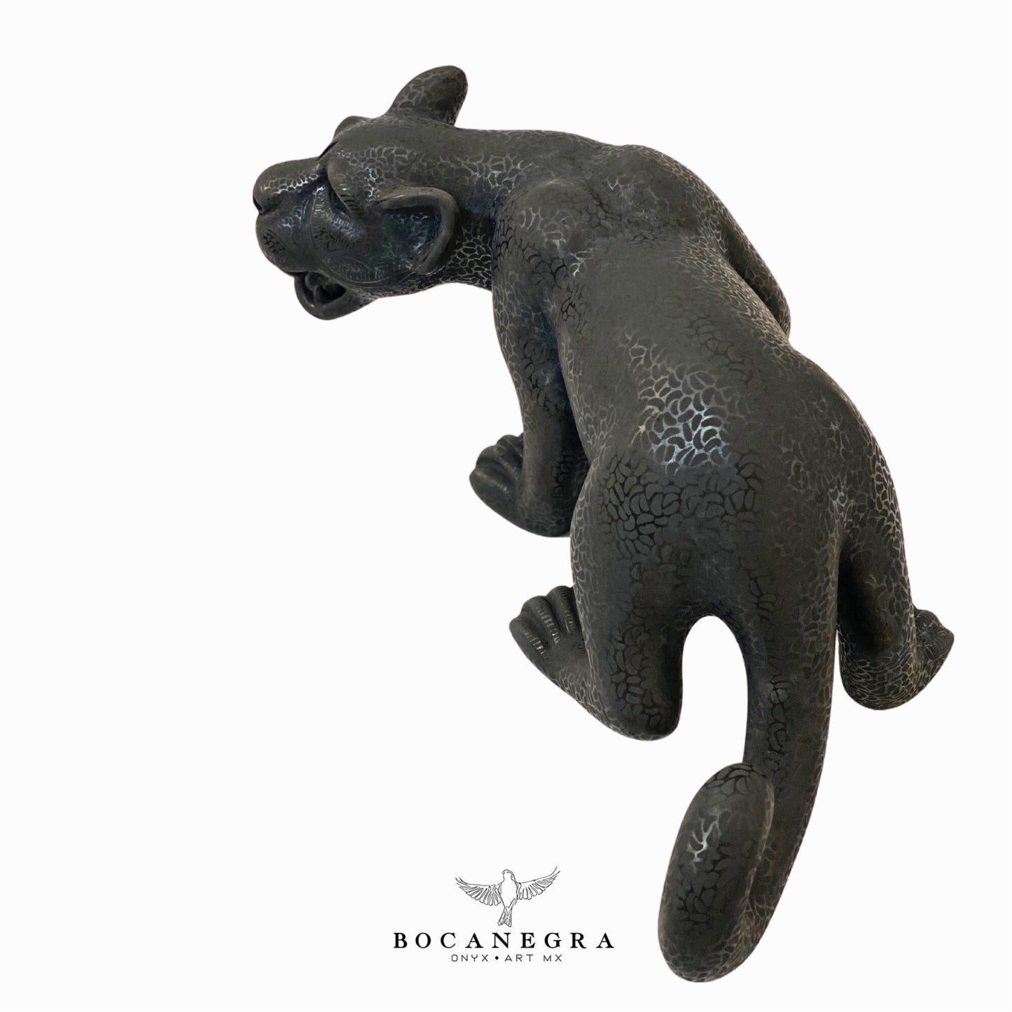 Clay Pottery Art by Juana Gomez Workshop - Decorative clay jaguar