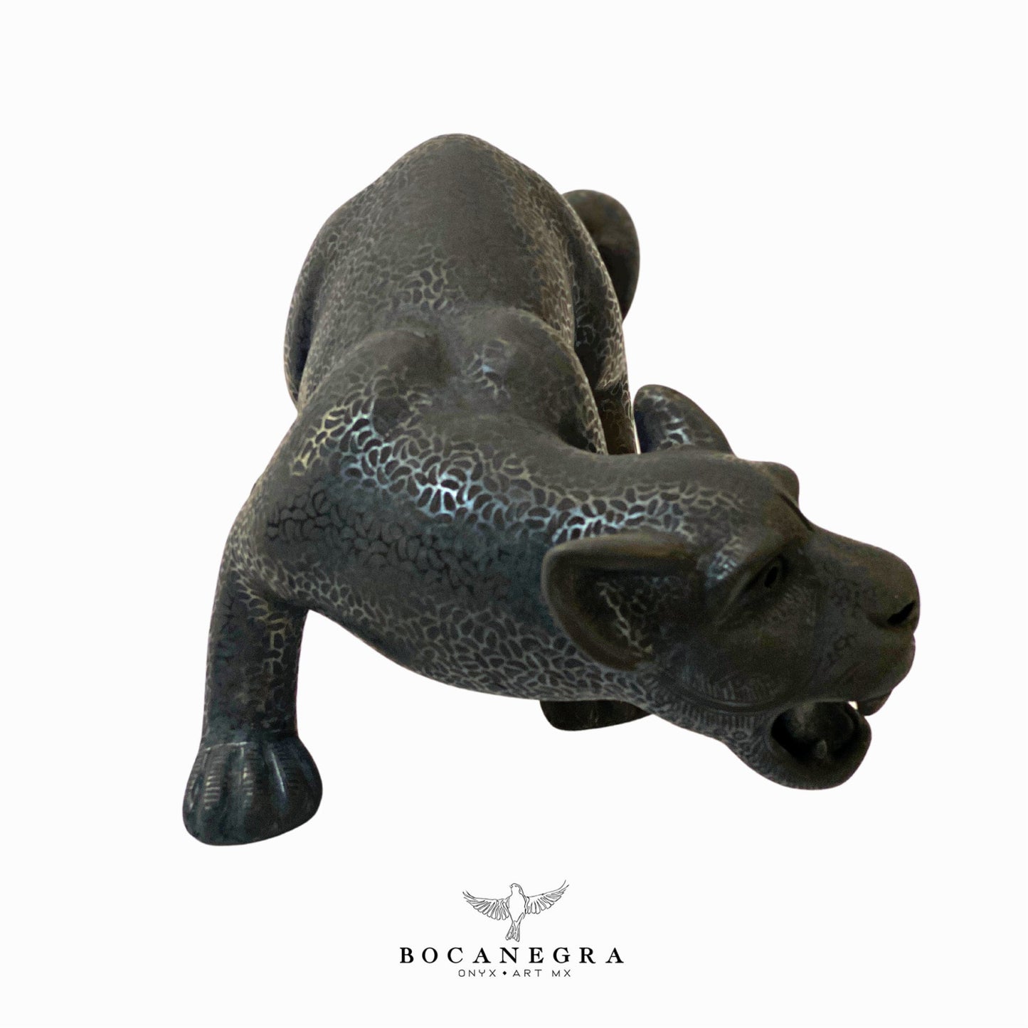 Clay Pottery Art by Juana Gomez Workshop - Decorative clay jaguar