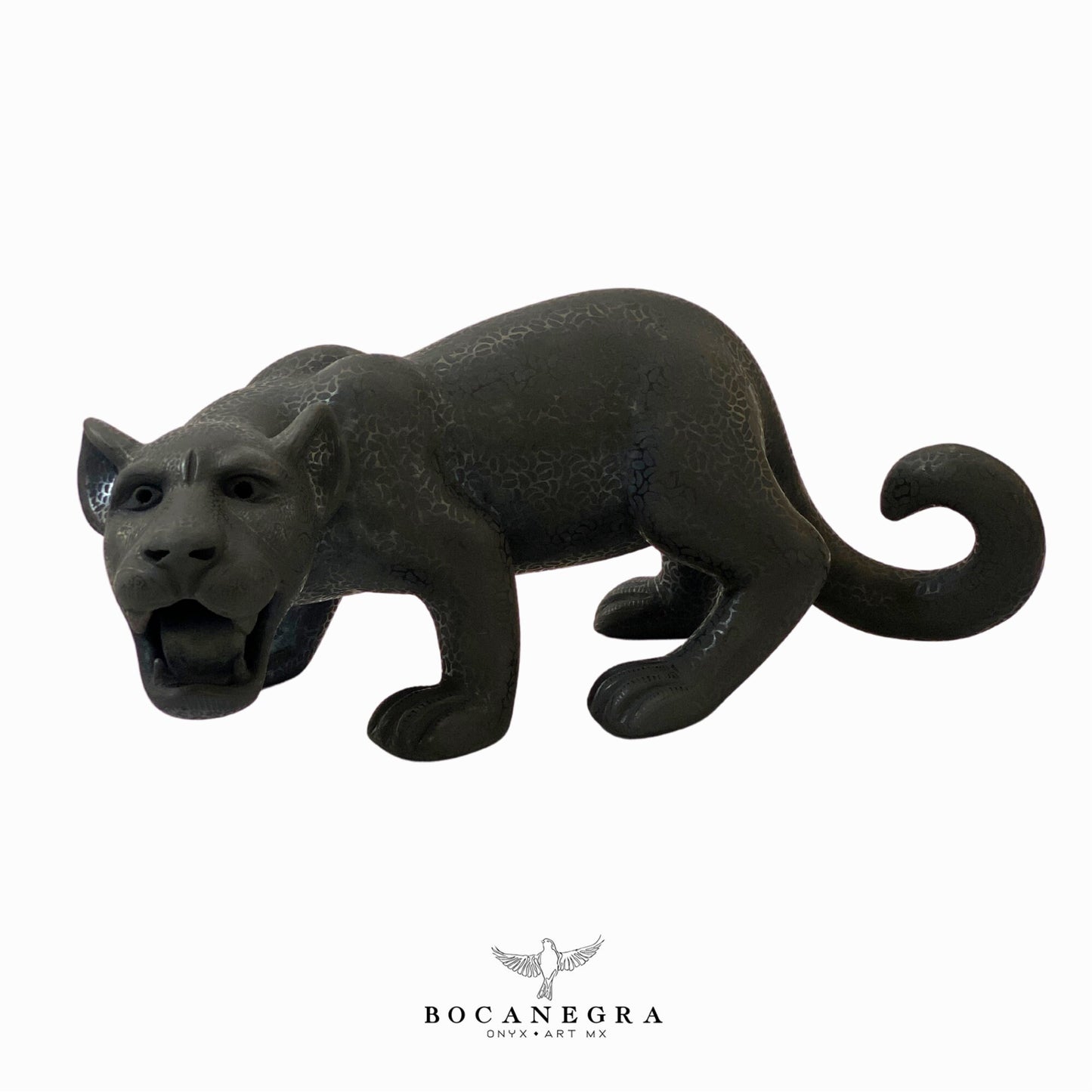 Clay Pottery Art by Juana Gomez Workshop - Decorative clay jaguar