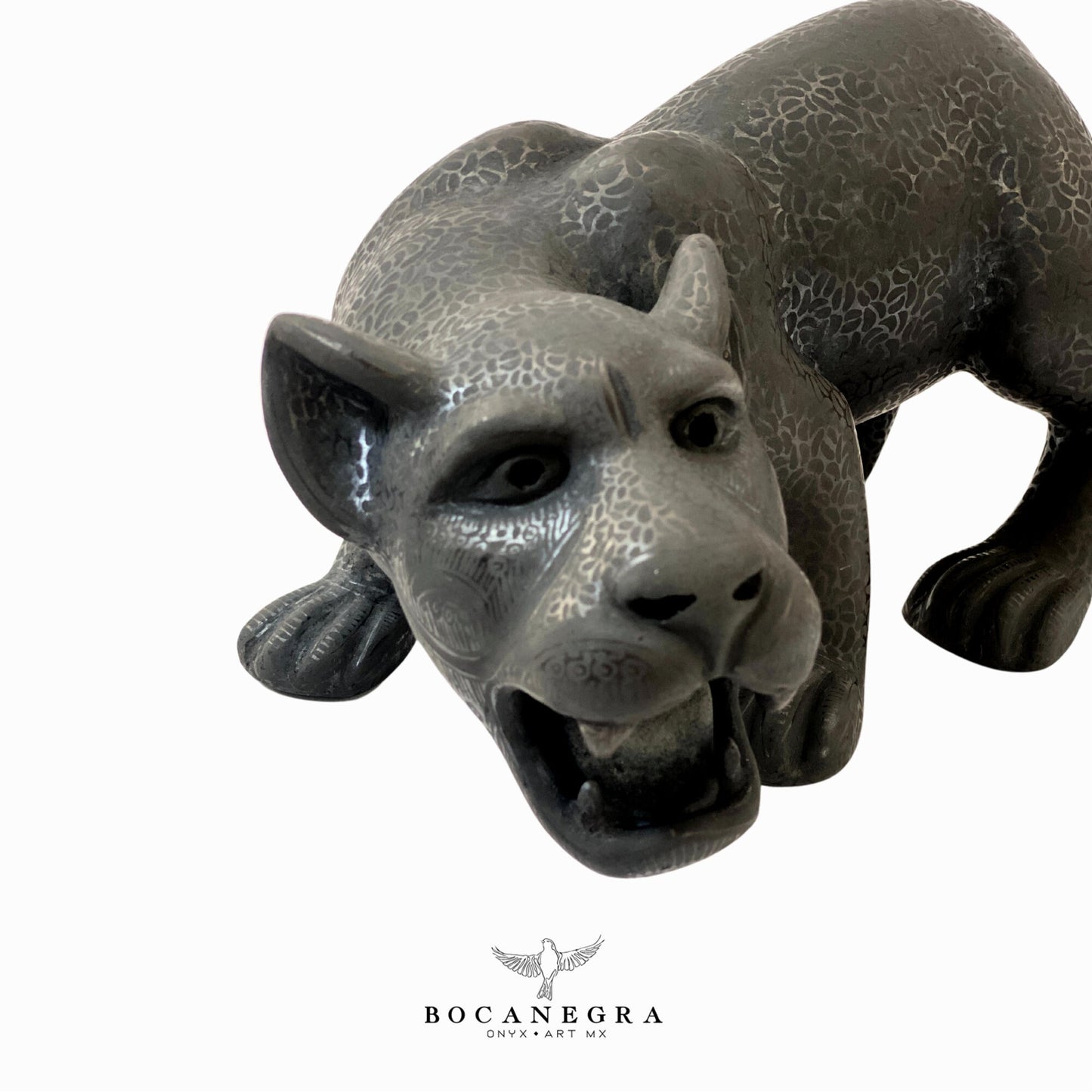 Clay Pottery Art by Juana Gomez Workshop - Decorative clay jaguar