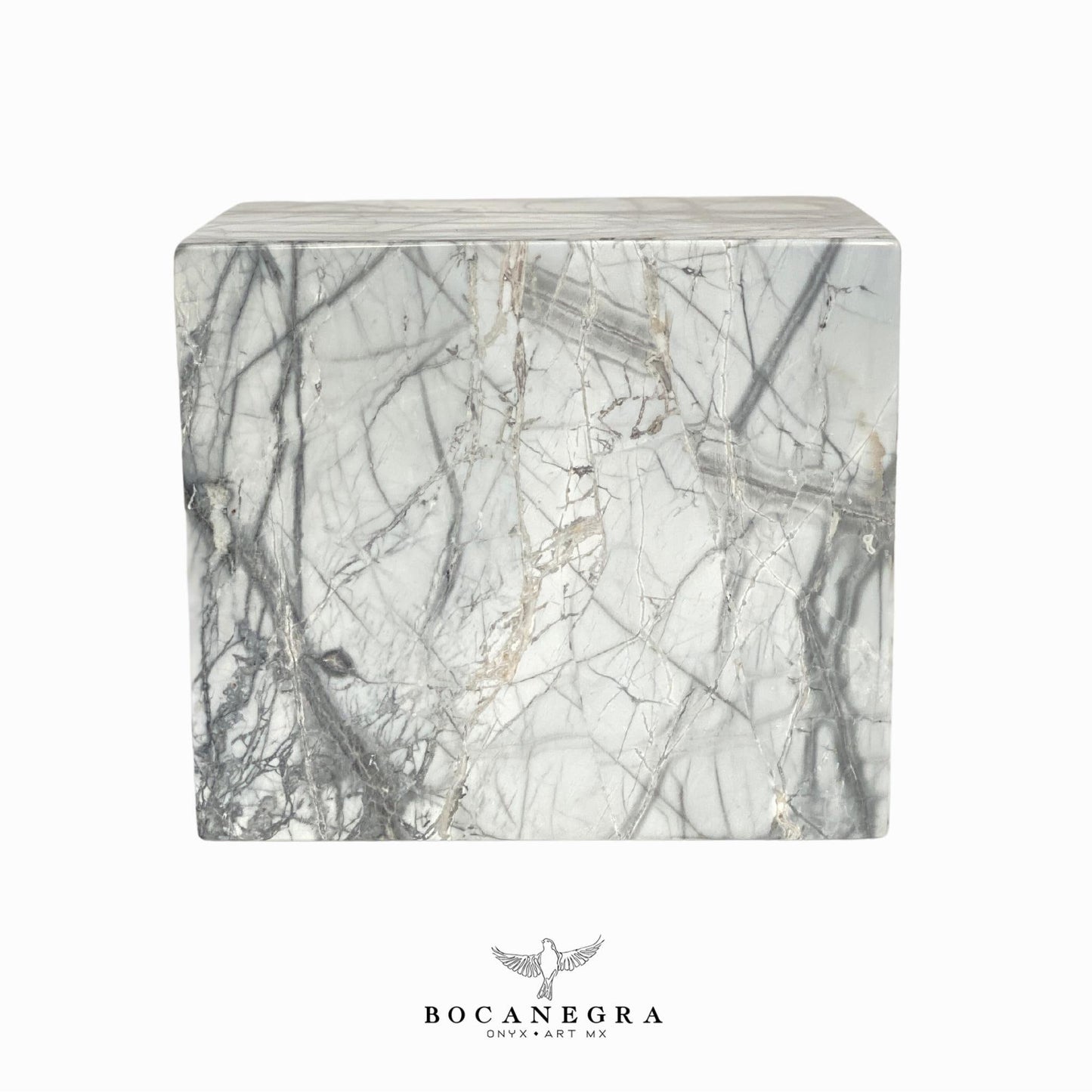 White & Gray Marble Cremation Urn for Human or pet Ashes