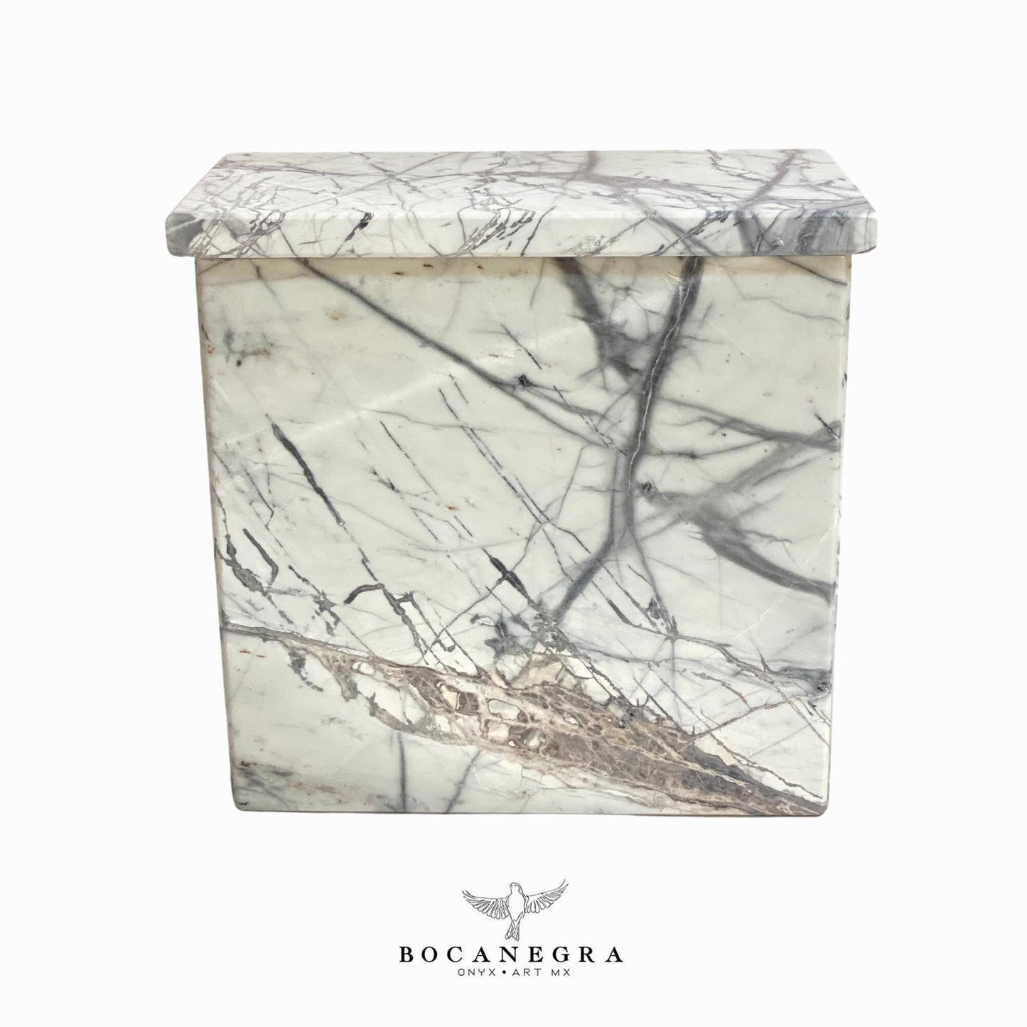 White & Gray Marble Cremation Urn for Human or pet Ashes