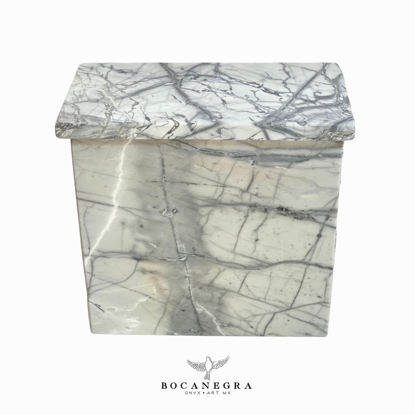 White & Gray Marble Cremation Urn for Human or pet Ashes