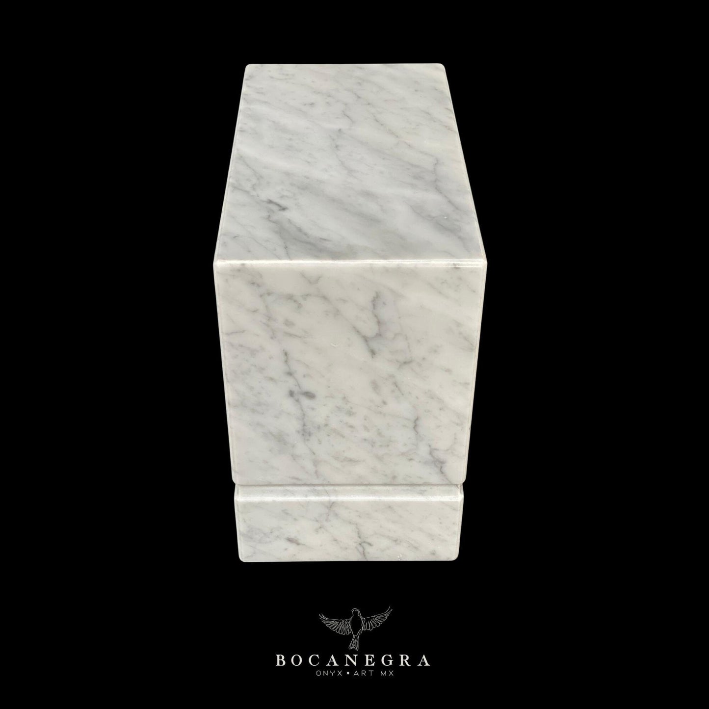 White Marble Cremation Urn for Human (Double Companion Urn)