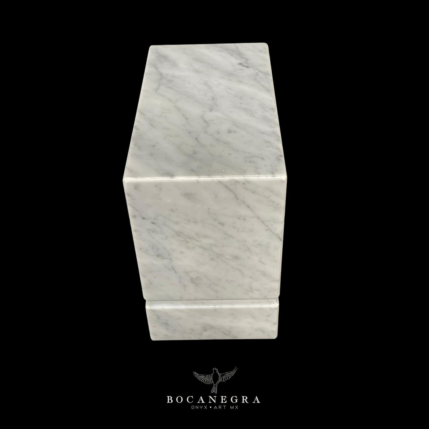 White Marble Cremation Urn for Human (Double Companion Urn)
