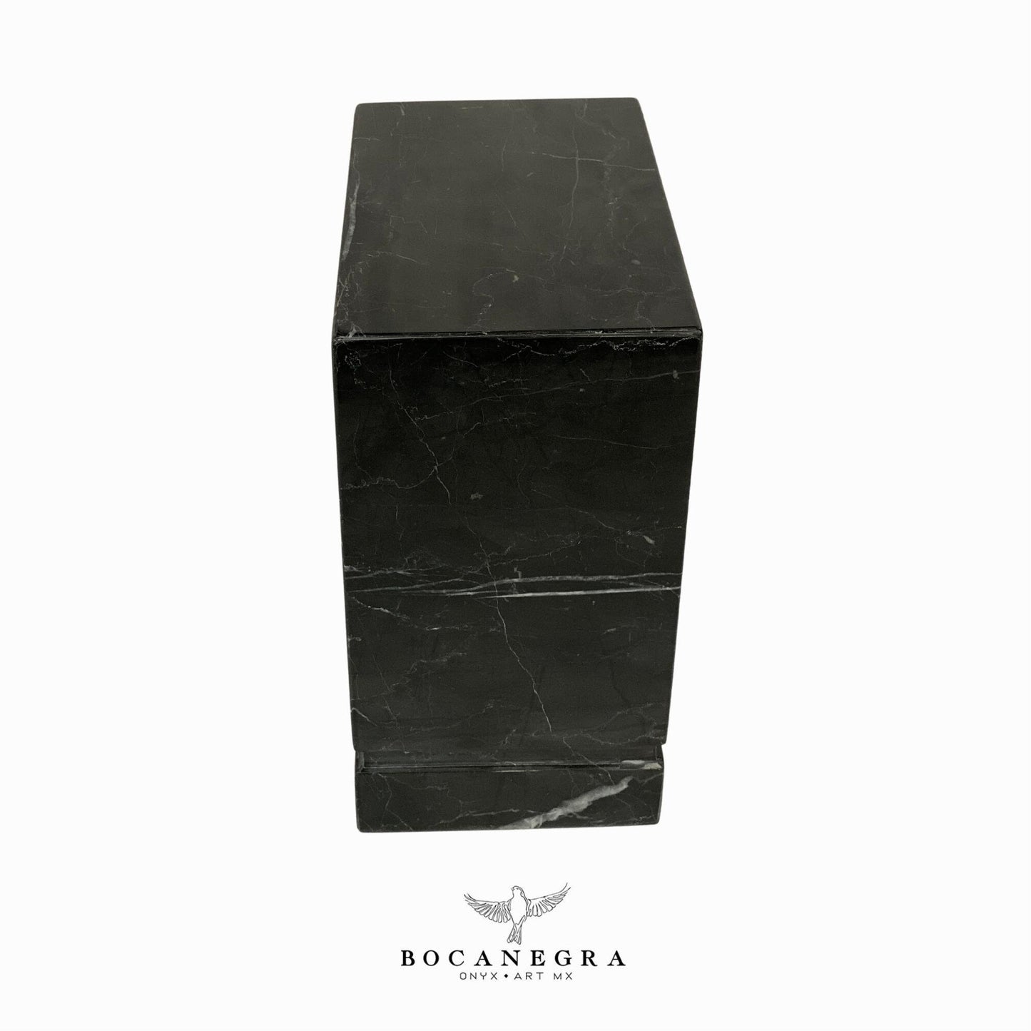 Black Marble Cremation Urn for Human (Double Companion)