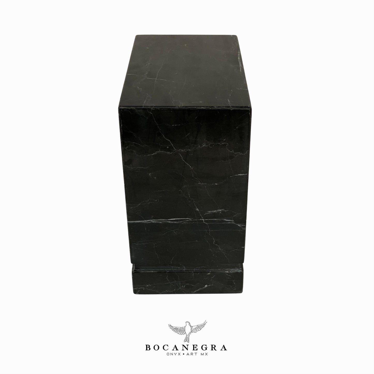 Black Marble Cremation Urn for Human (Double Companion)
