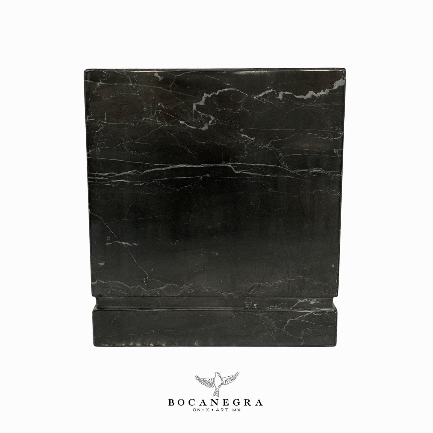 Black Marble Cremation Urn for Human (Double Companion)