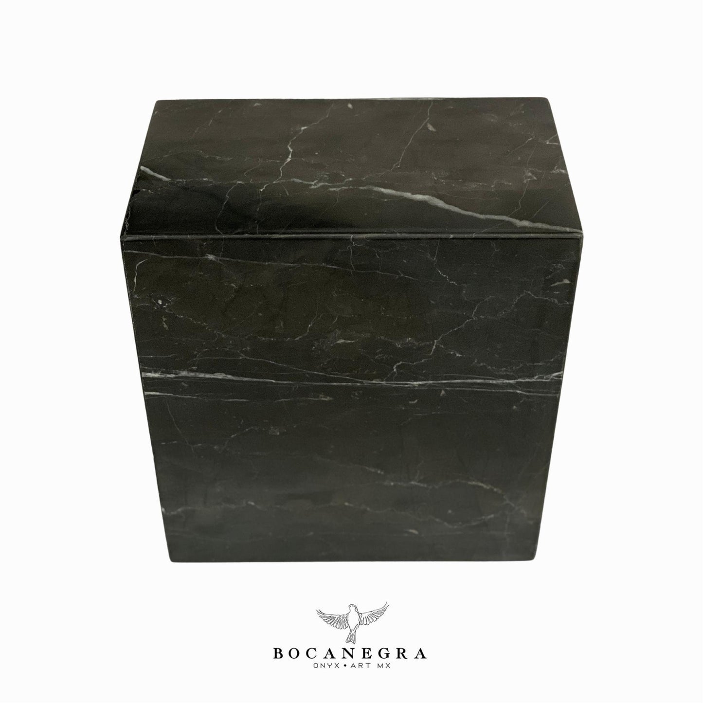 Black Marble Cremation Urn for Human (Double Companion)