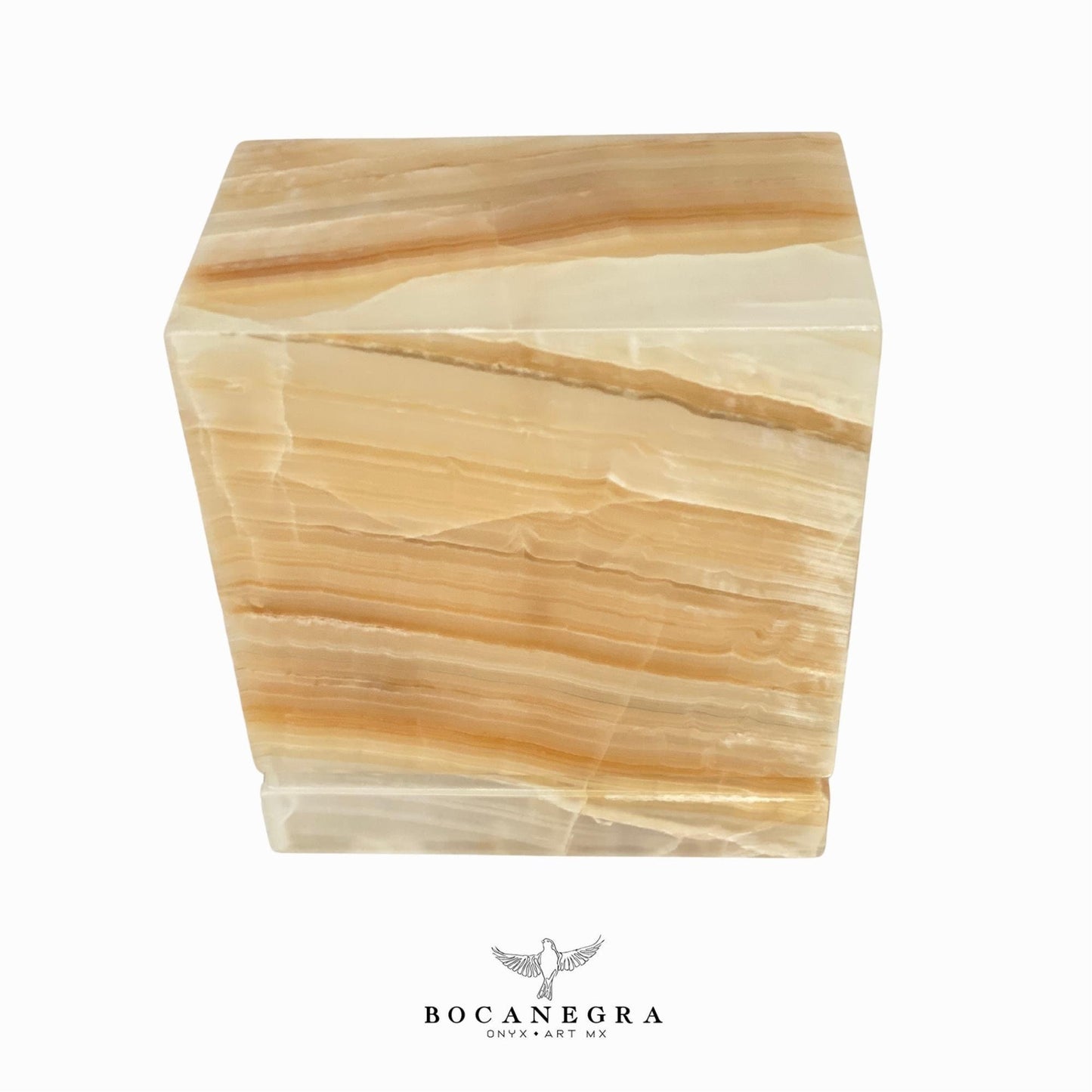 Beige Onyx Cremation Urn for Human Ashes (Double Companion)