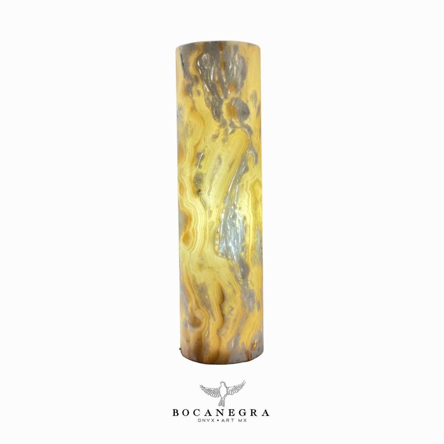 Beige and Yellow Onyx Stone Lamp - Table Lamp - Home Decor