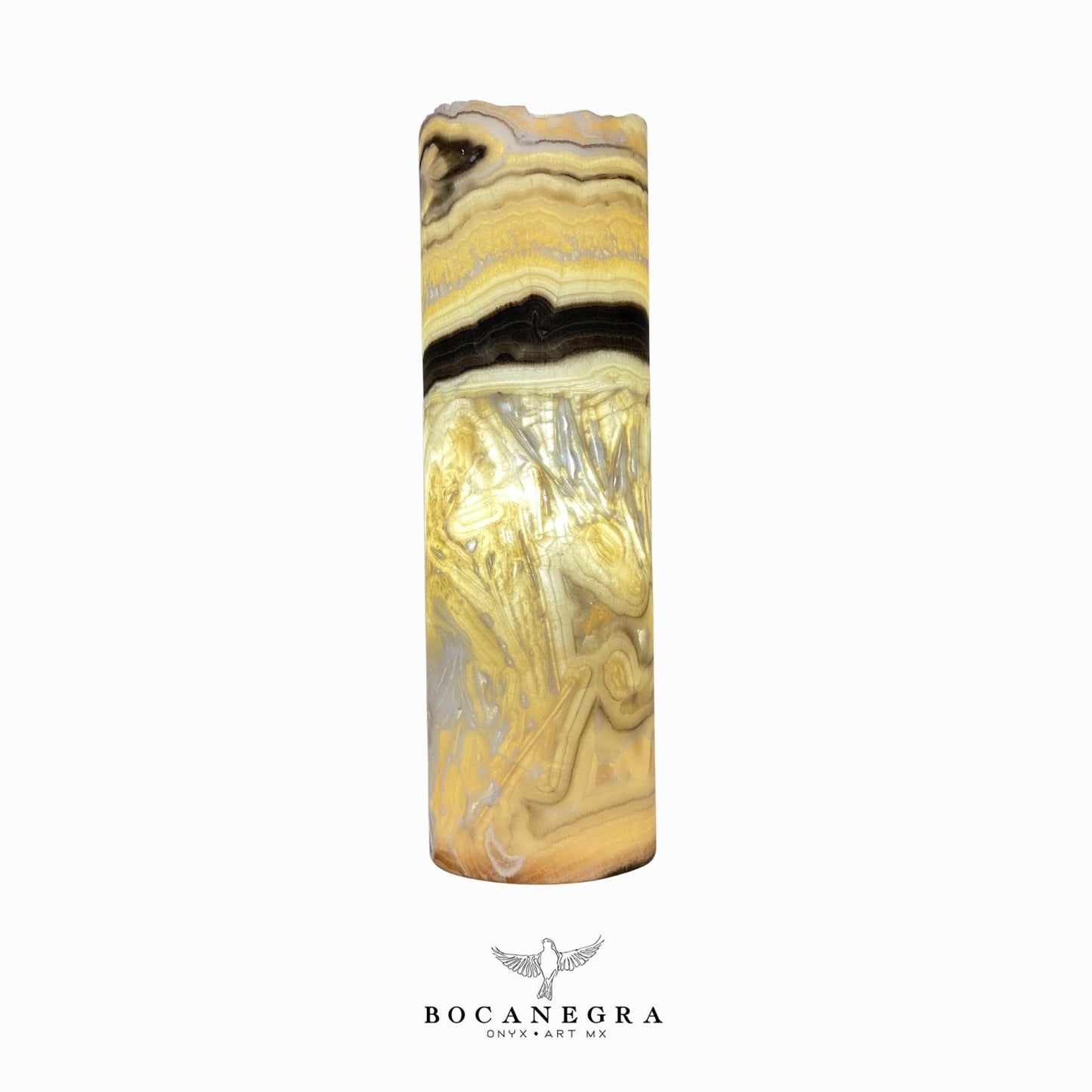 Beige and Yellow Onyx Stone Lamp - Table Lamp - Home Decor