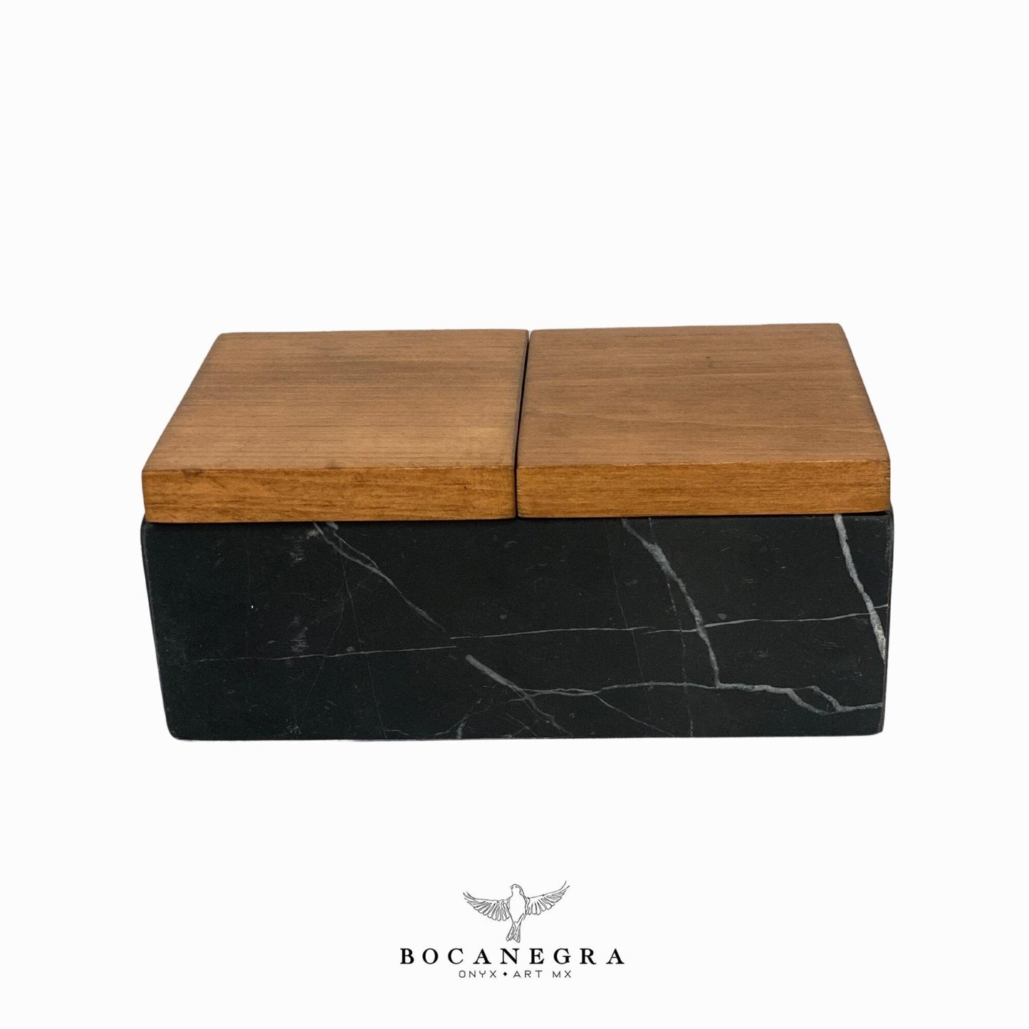 Black Marble Rectangular Jewelry Box - Organizer - Storage Box