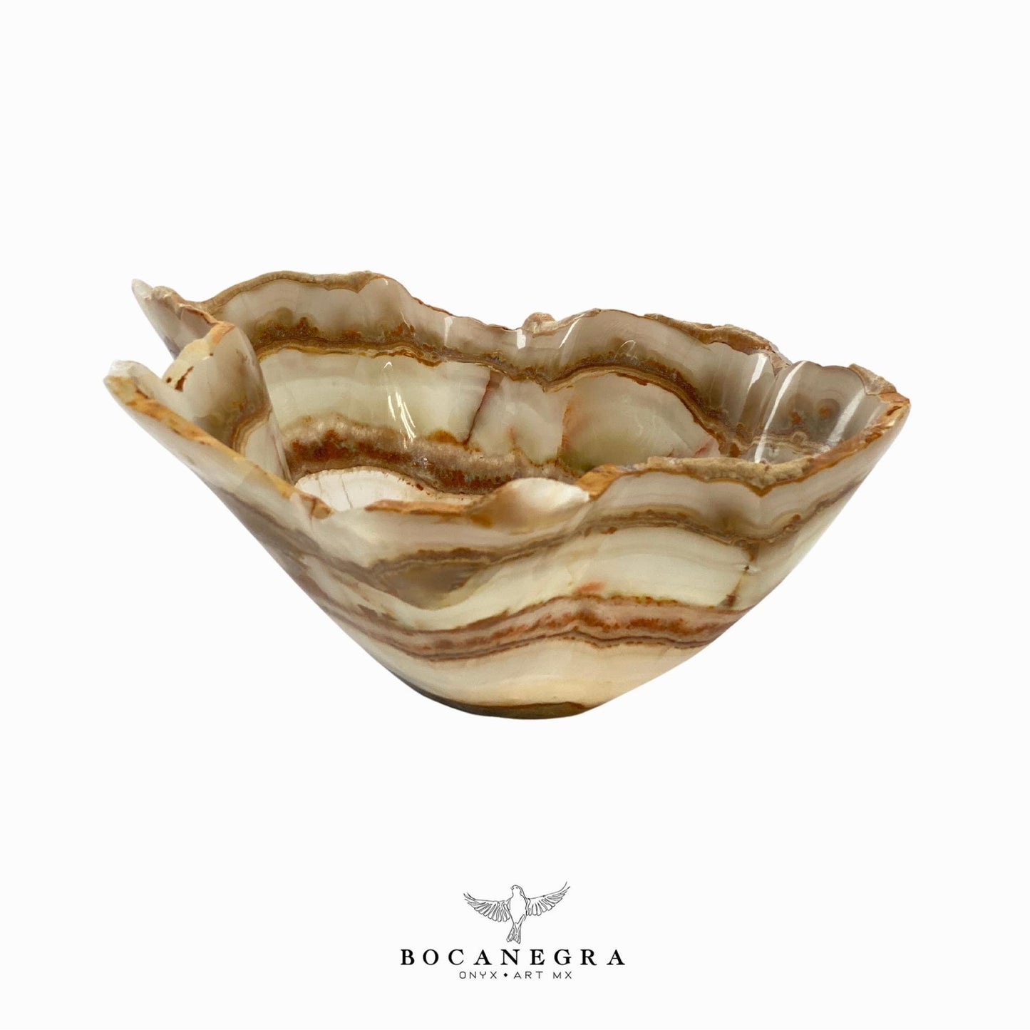 Brown & Beige Decorative Onyx Bowl - Centerpiece - Fruit platter