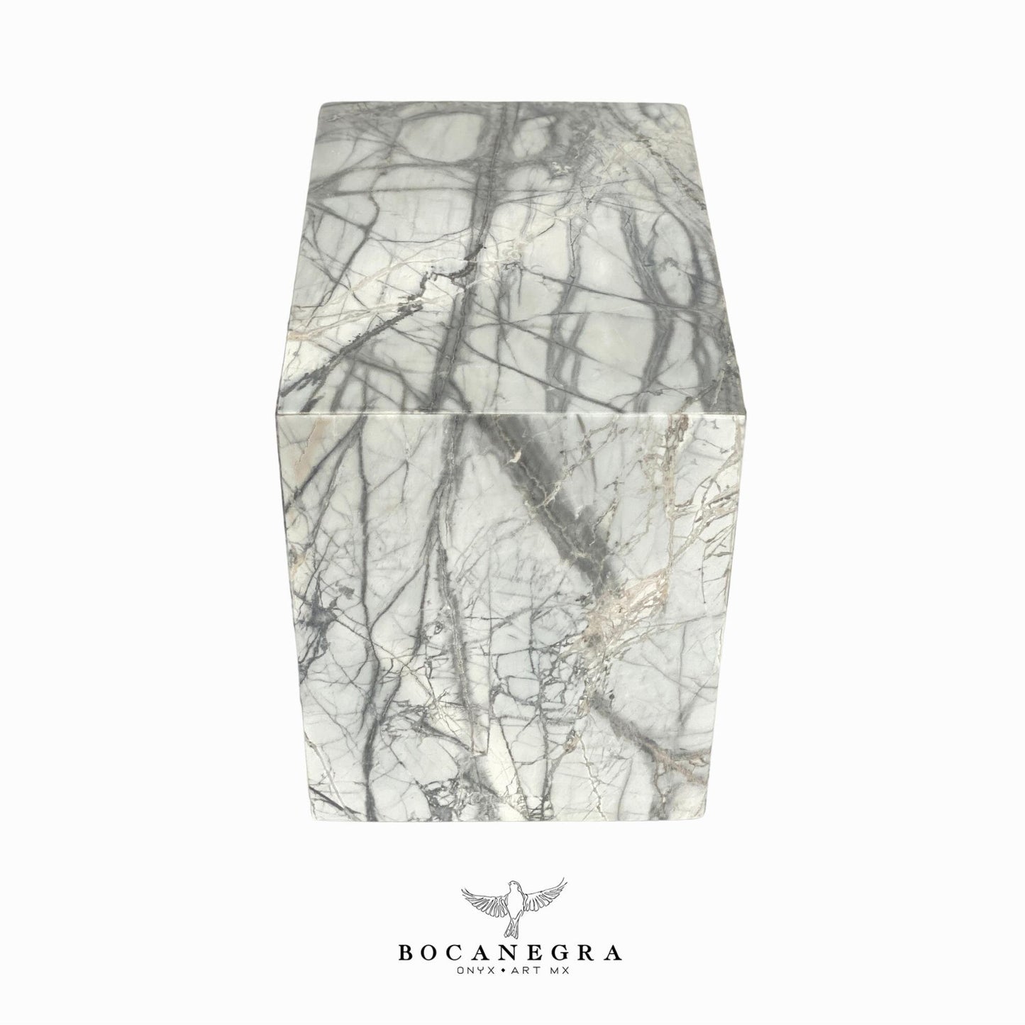 White & Gray Marble Cremation Urn for Human or pet Ashes