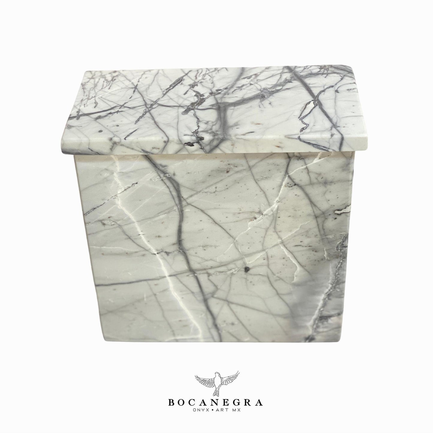 White & Gray Marble Cremation Urn for Human or pet Ashes