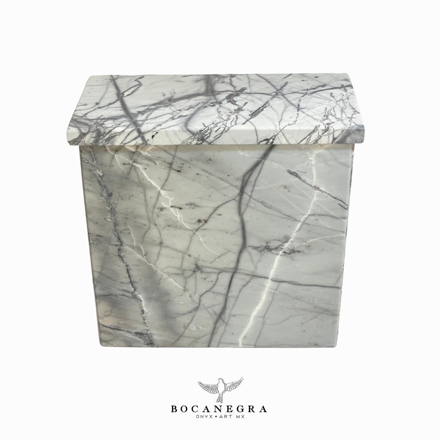 White & Gray Marble Cremation Urn for Human or pet Ashes