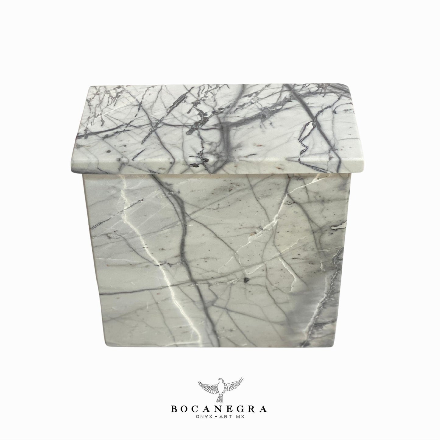 White & Gray Marble Cremation Urn for Human or pet Ashes
